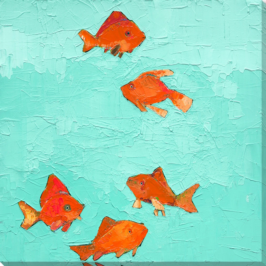 Surya Swimming Goldfish - Wall Art MK122A-001