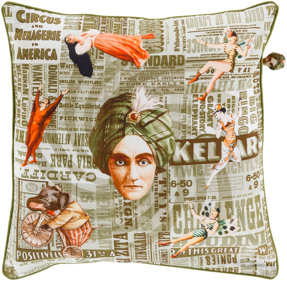 Surya Mind Games 18 x 18 x 4 Throw Pillow MNG002-1818P