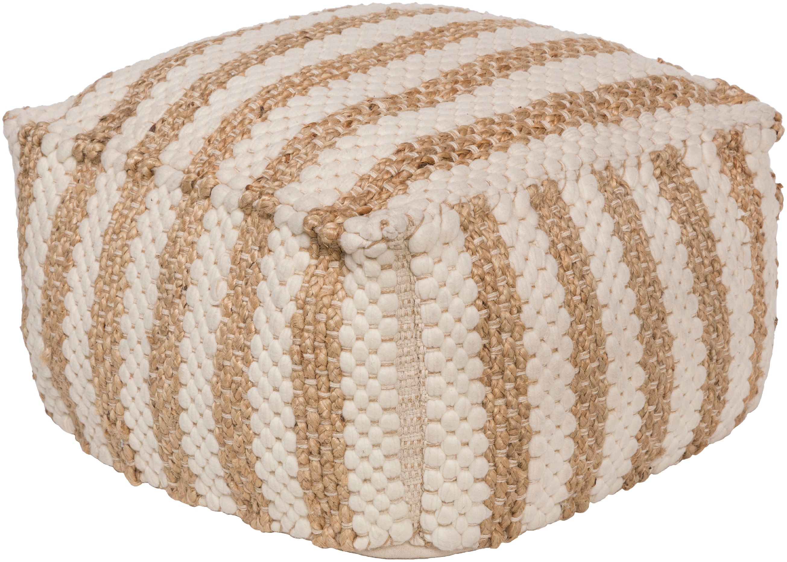 Surya Oak Cove 20 x 20 x 12 Pouf OCPF4001-202012