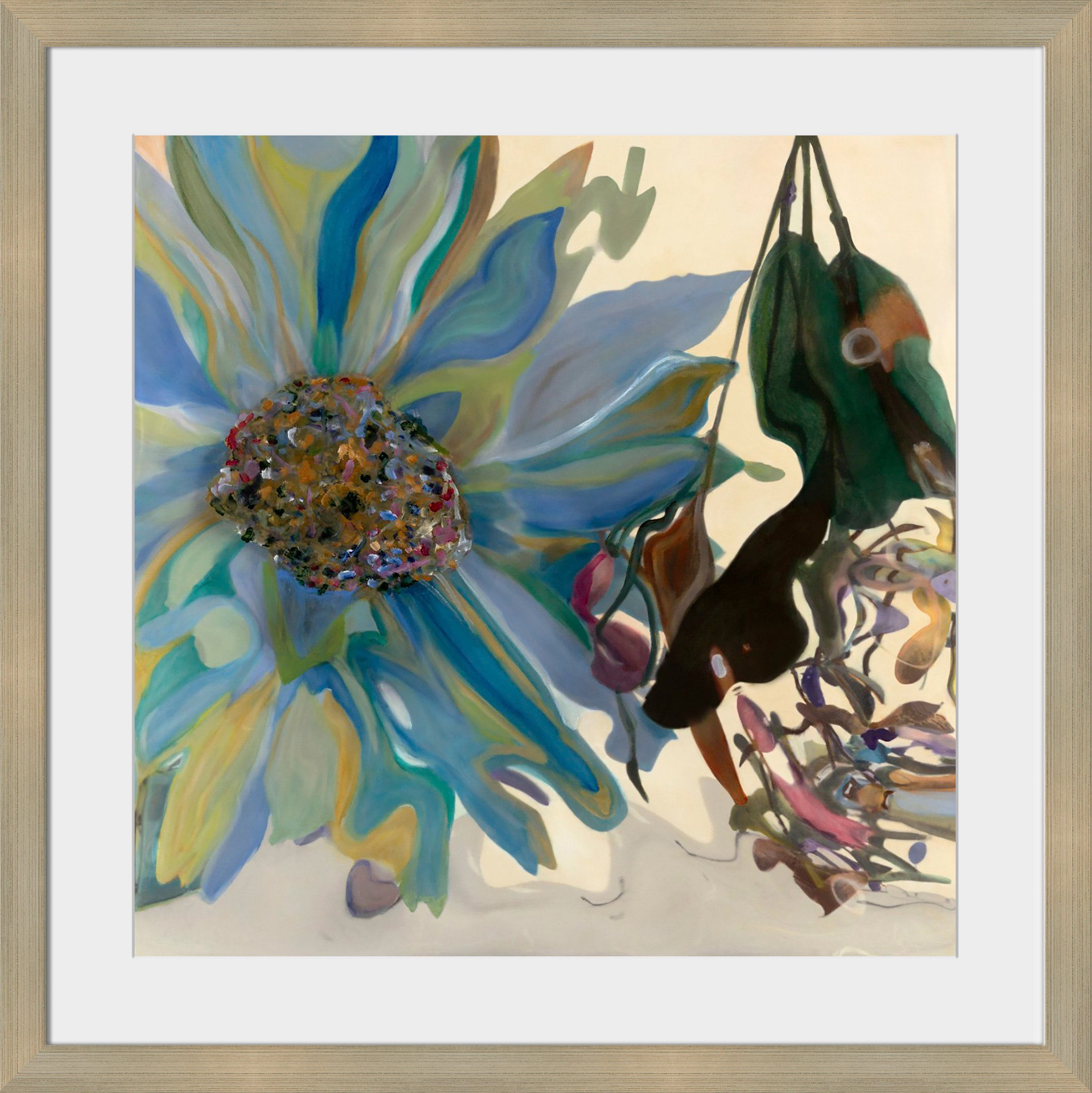 Surya Blue Daisy Stem Down - Wall Art PN112A-001