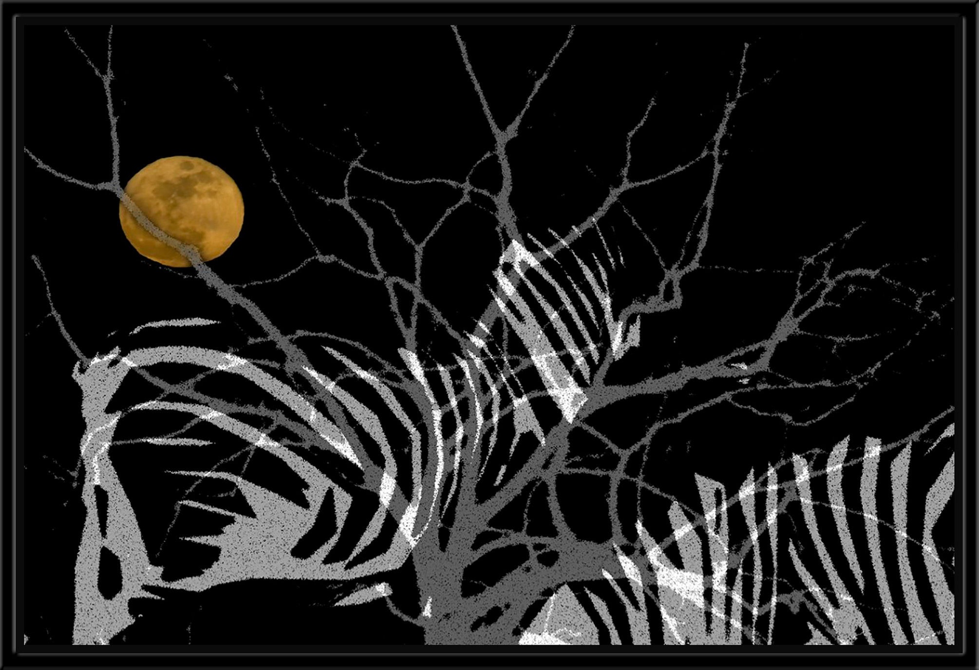 Surya Zebra Moon - Wall Art SC101A-001