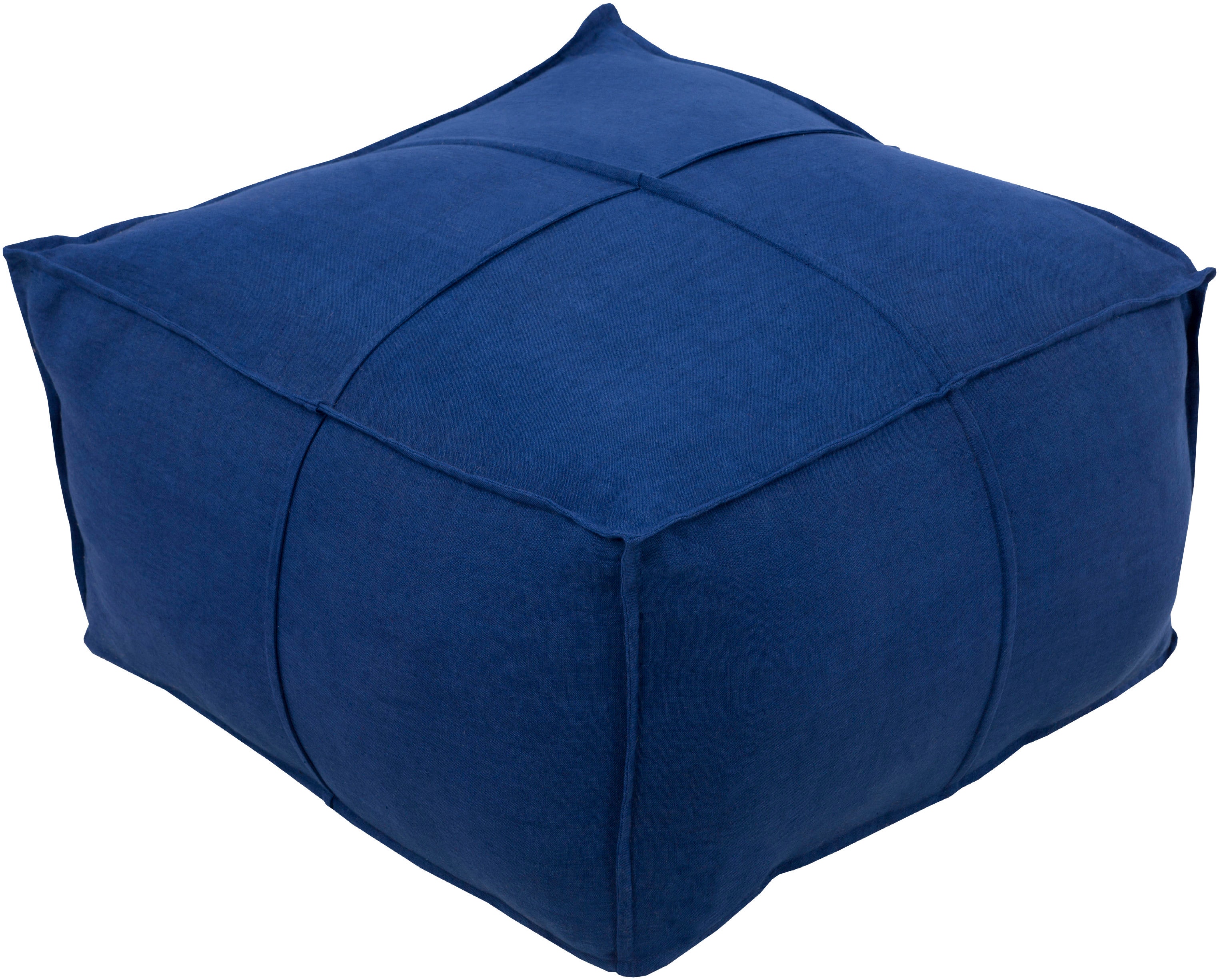 Surya Solid Linen 24 x 24 x 13 Pouf SLPH007-242413