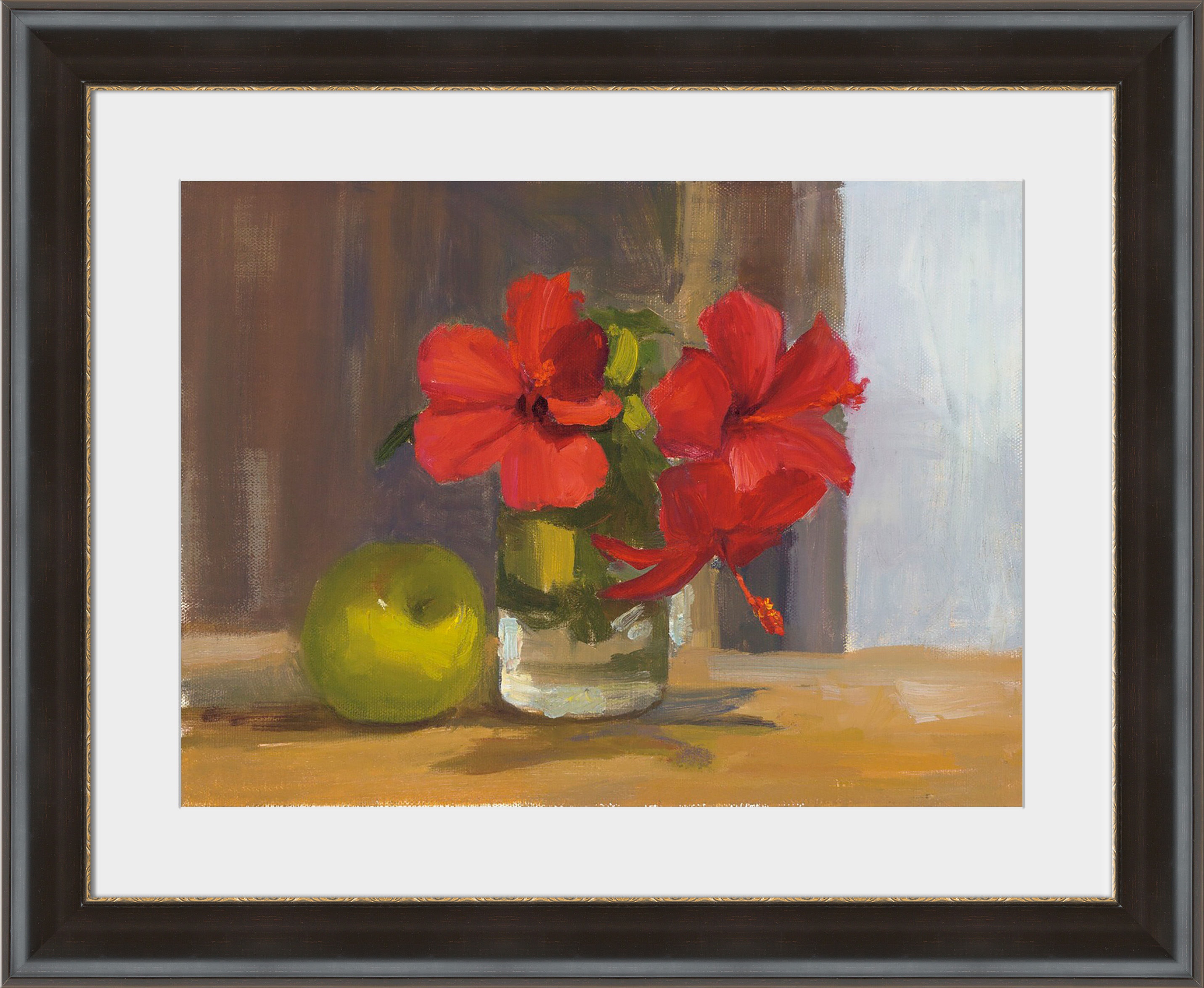 Surya Red Hibiscus with Apple - Wall Art SP115A-001