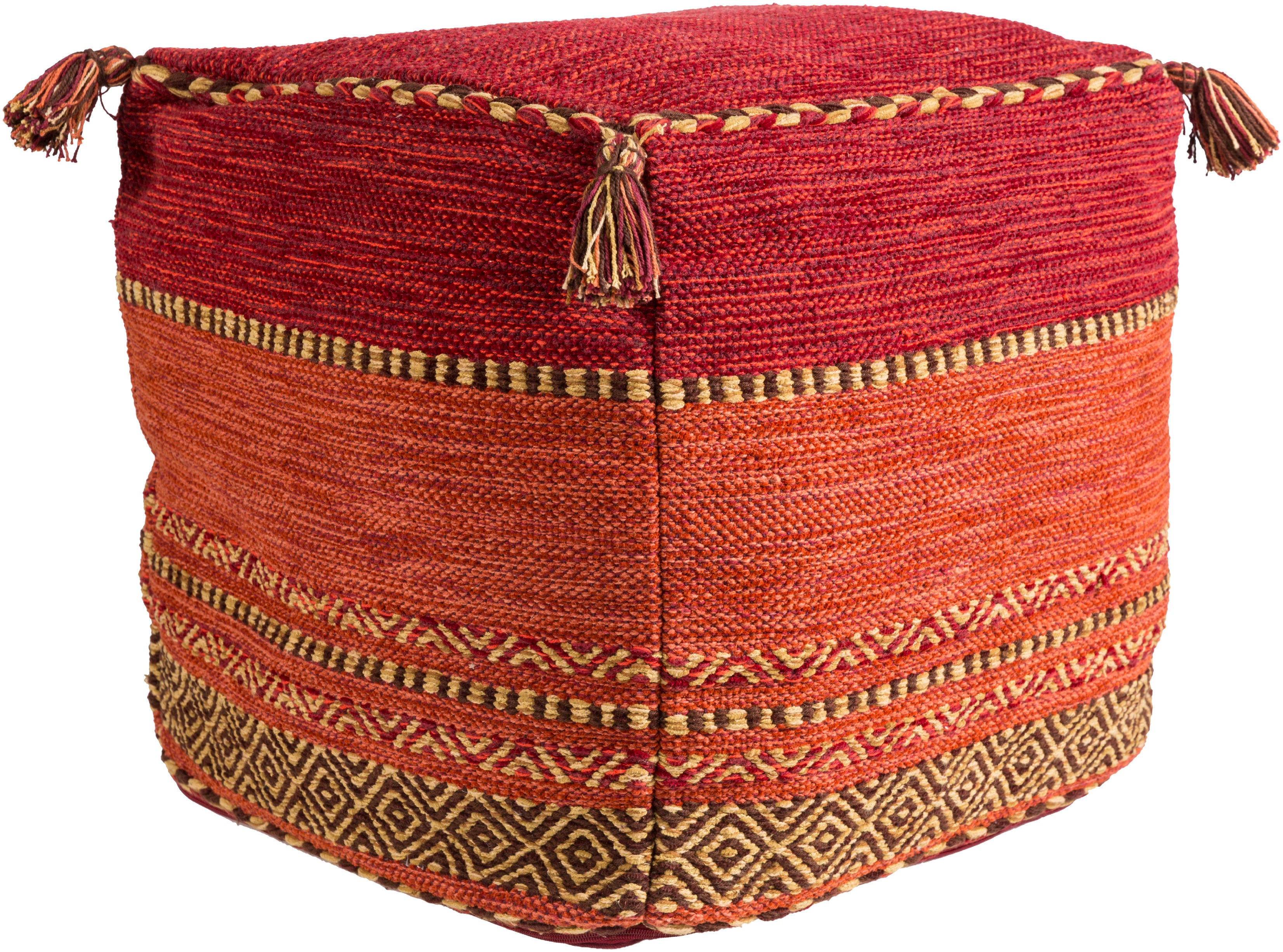 Surya Trenza 18 x 18 x 18 Pouf TZPF002-181818