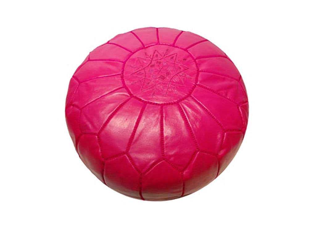 Moroccan Pouf Fuschia