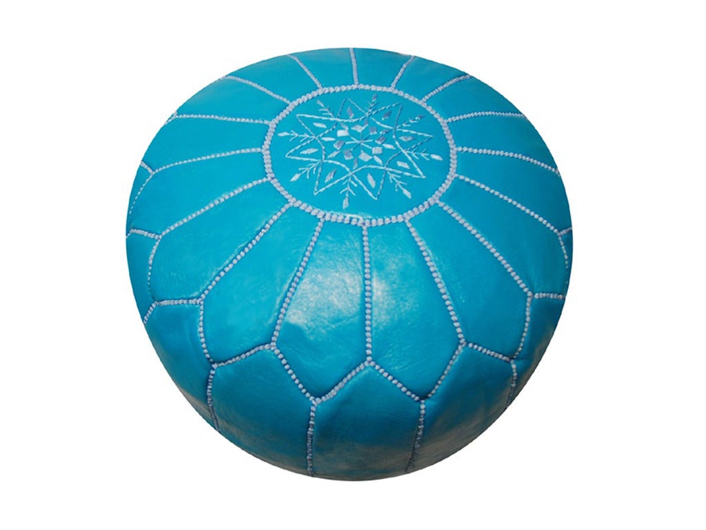 Moroccan Pouf Turquoise