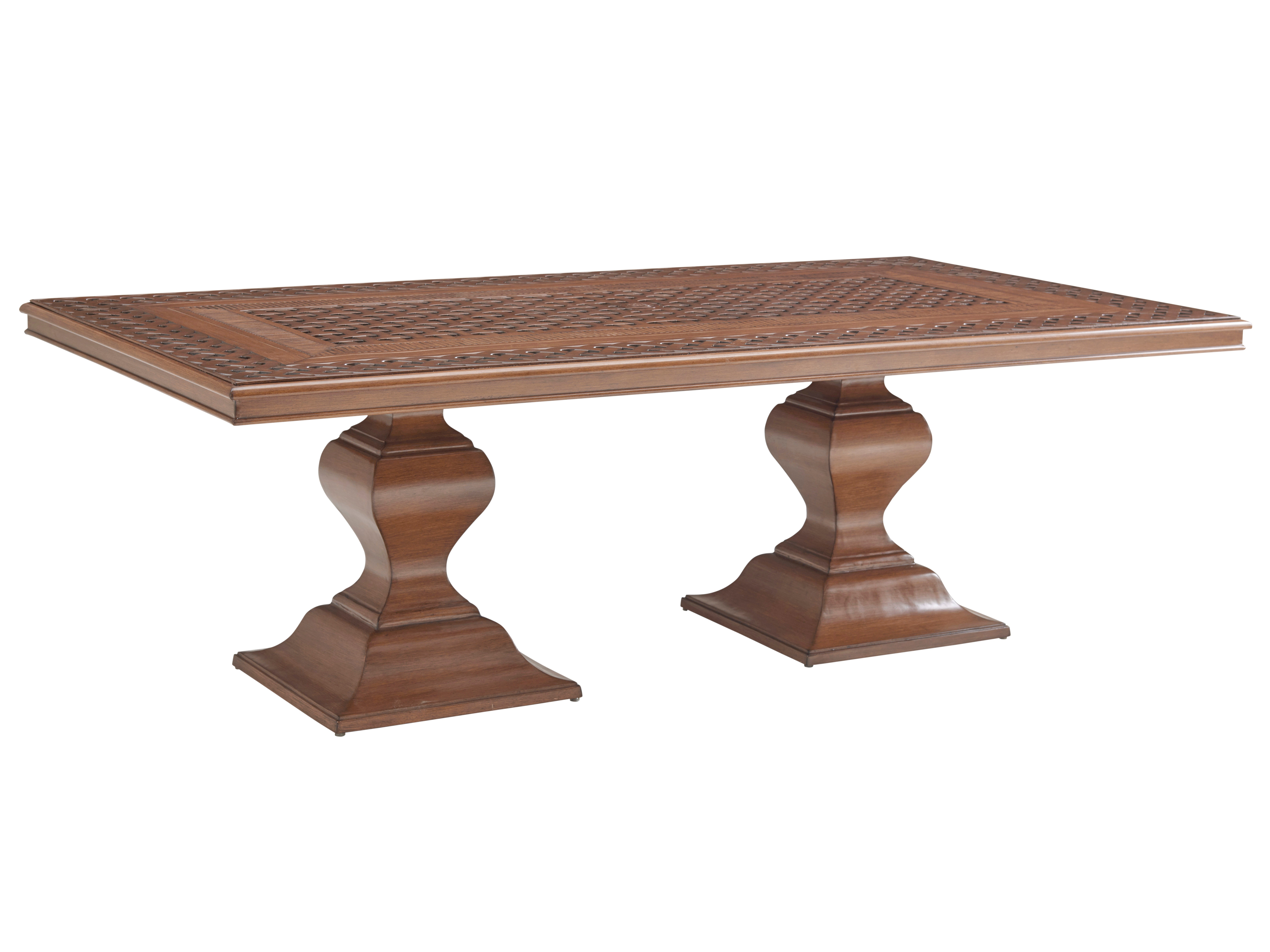 Tommy Bahama Outdoor Living Rectangular Dining Table Pedestal Bases (2) 3935-877TB