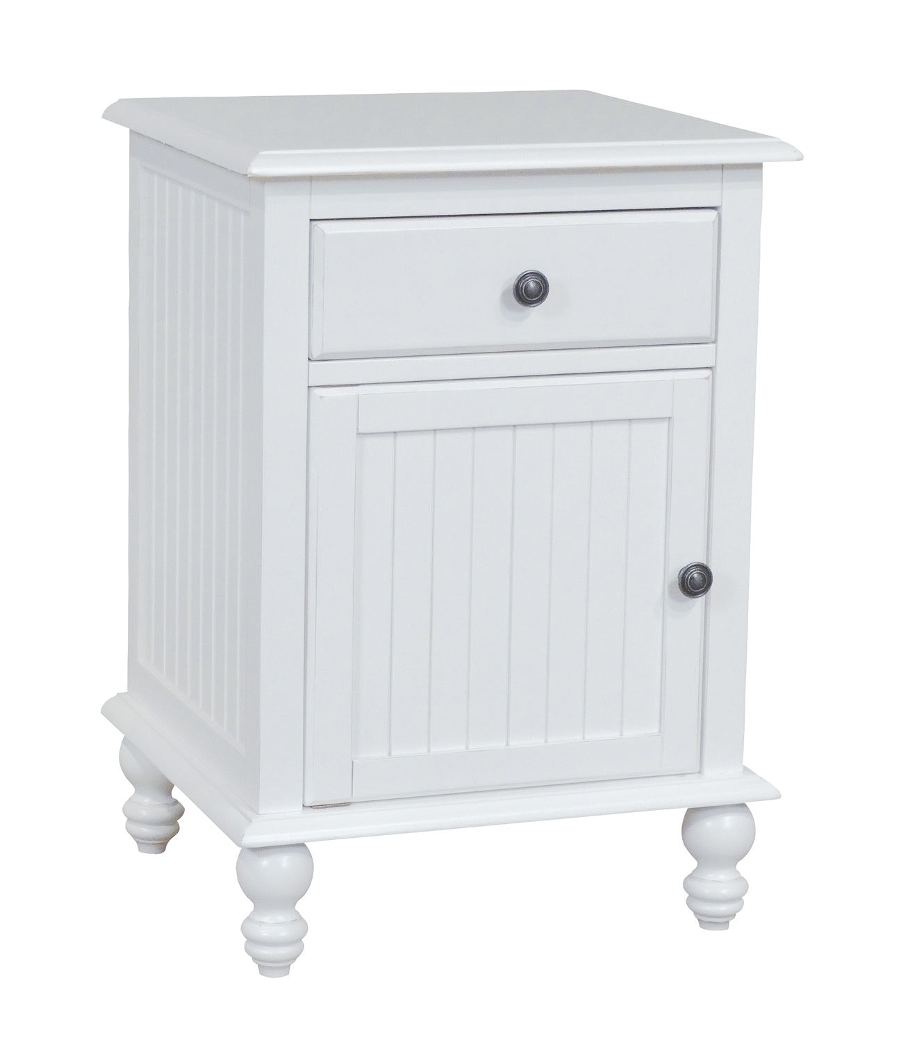 John Thomas 1 Drawer / 1-Door Nightstand in Beach White BD07-2001
