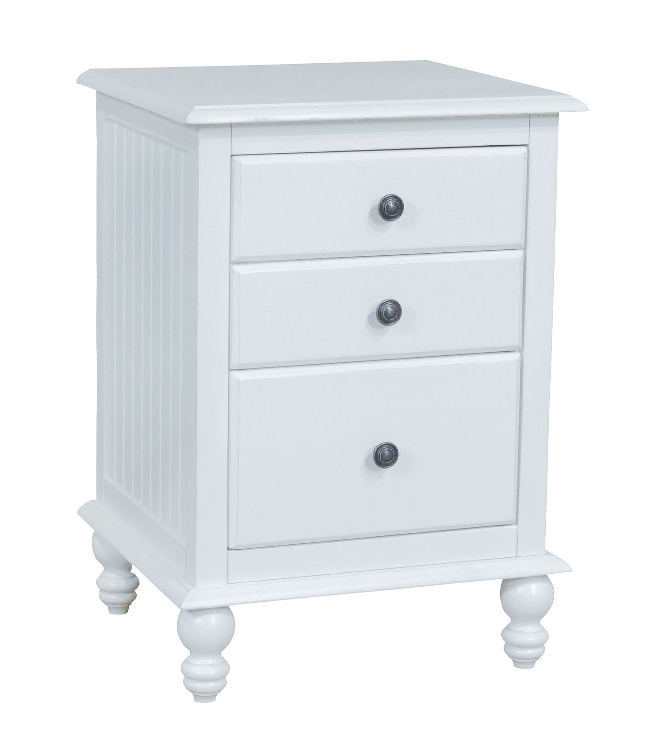 John Thomas 3-Drawer Nightstand in Beach White BD07-2003