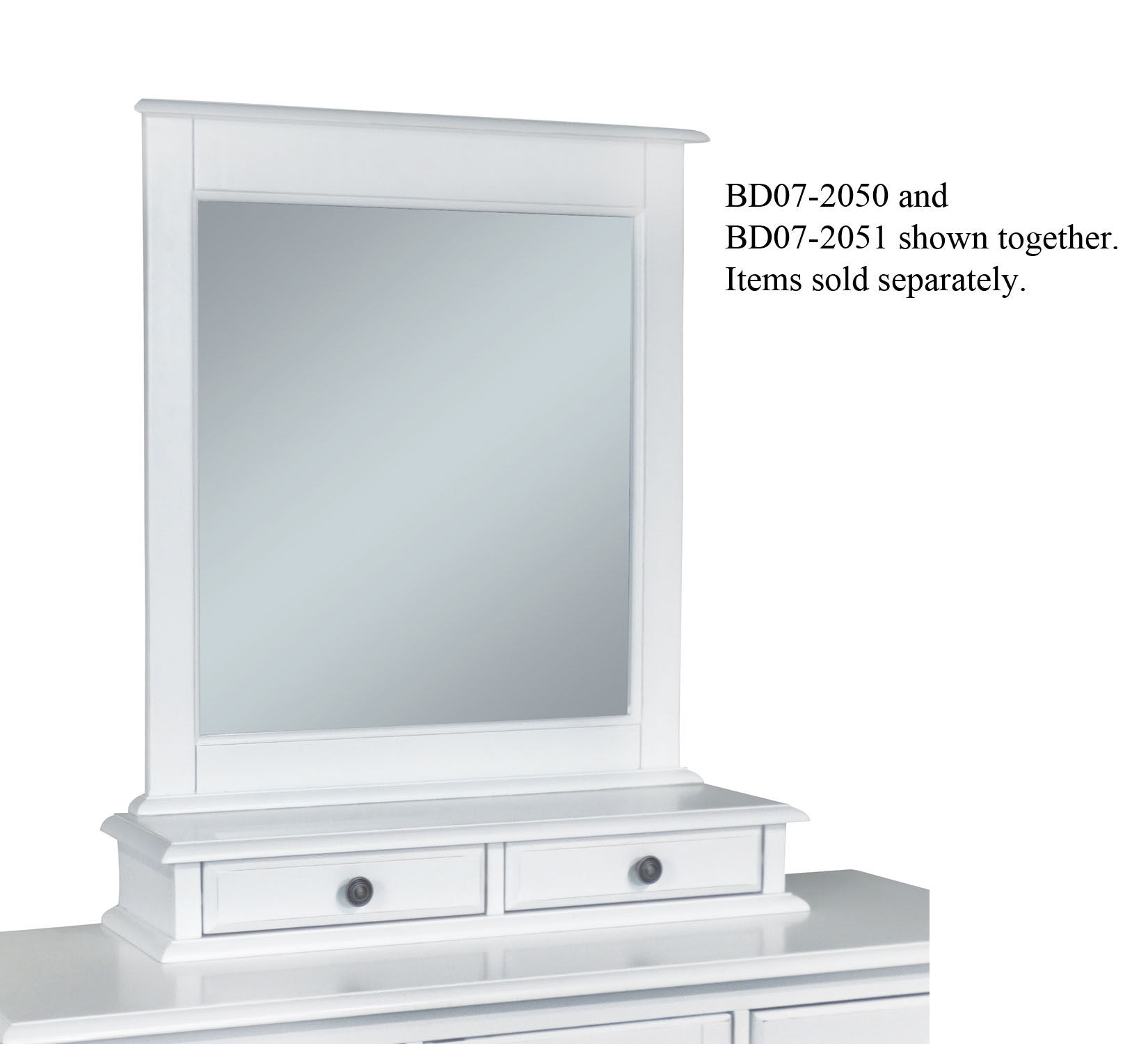 John Thomas Mirror in Beach White BD07-2050