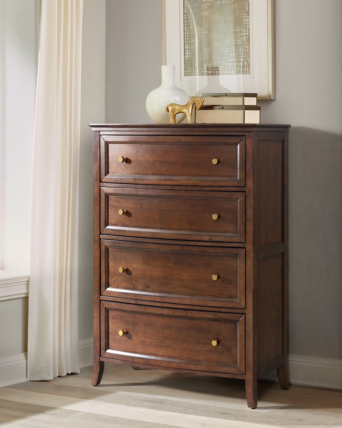 John Thomas 4-Drawer Chest in Cognac BD51-1904