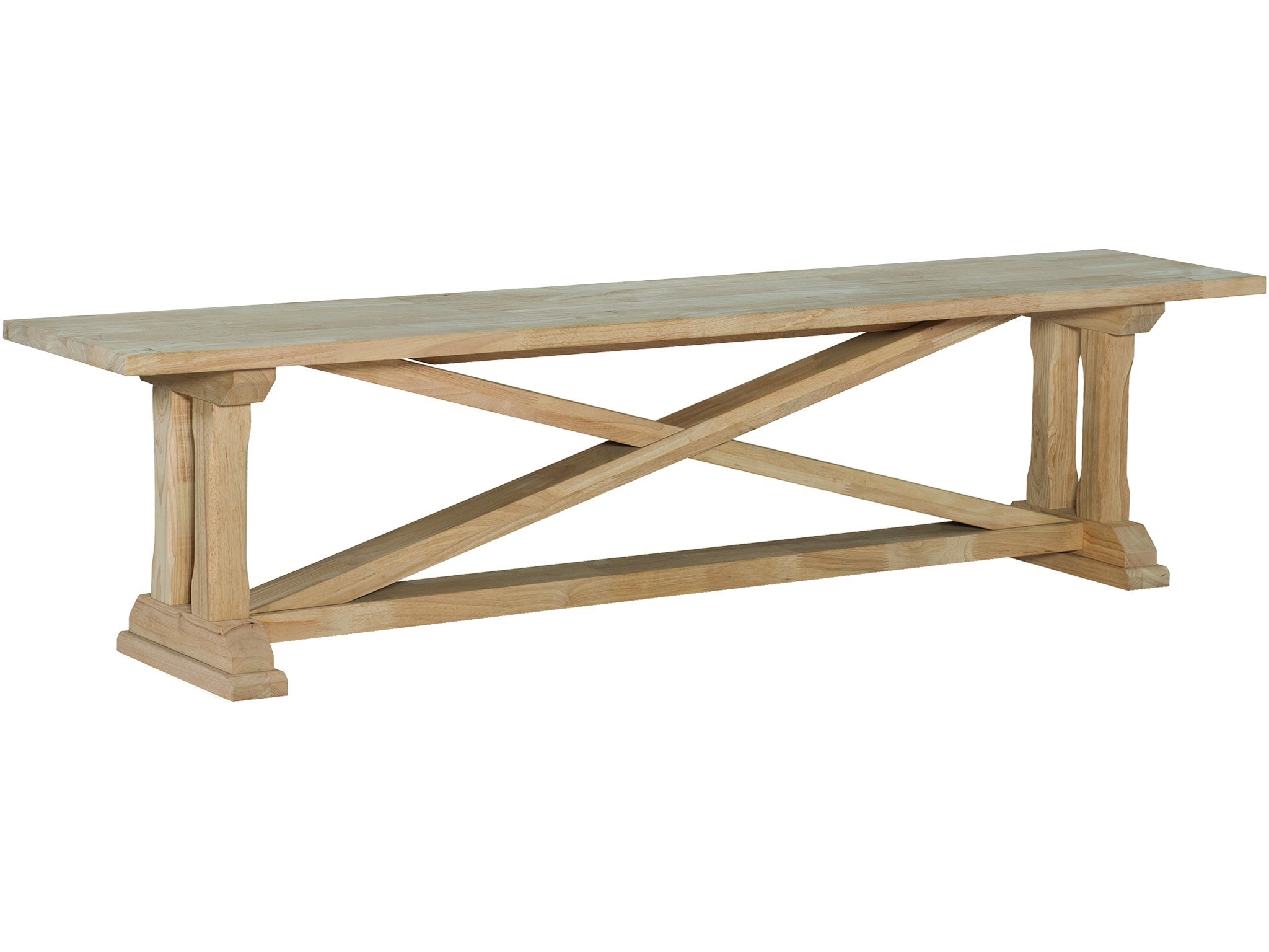 John Thomas 72 Inch Alexa Trestle Bench BE-172TA / BE-172TB