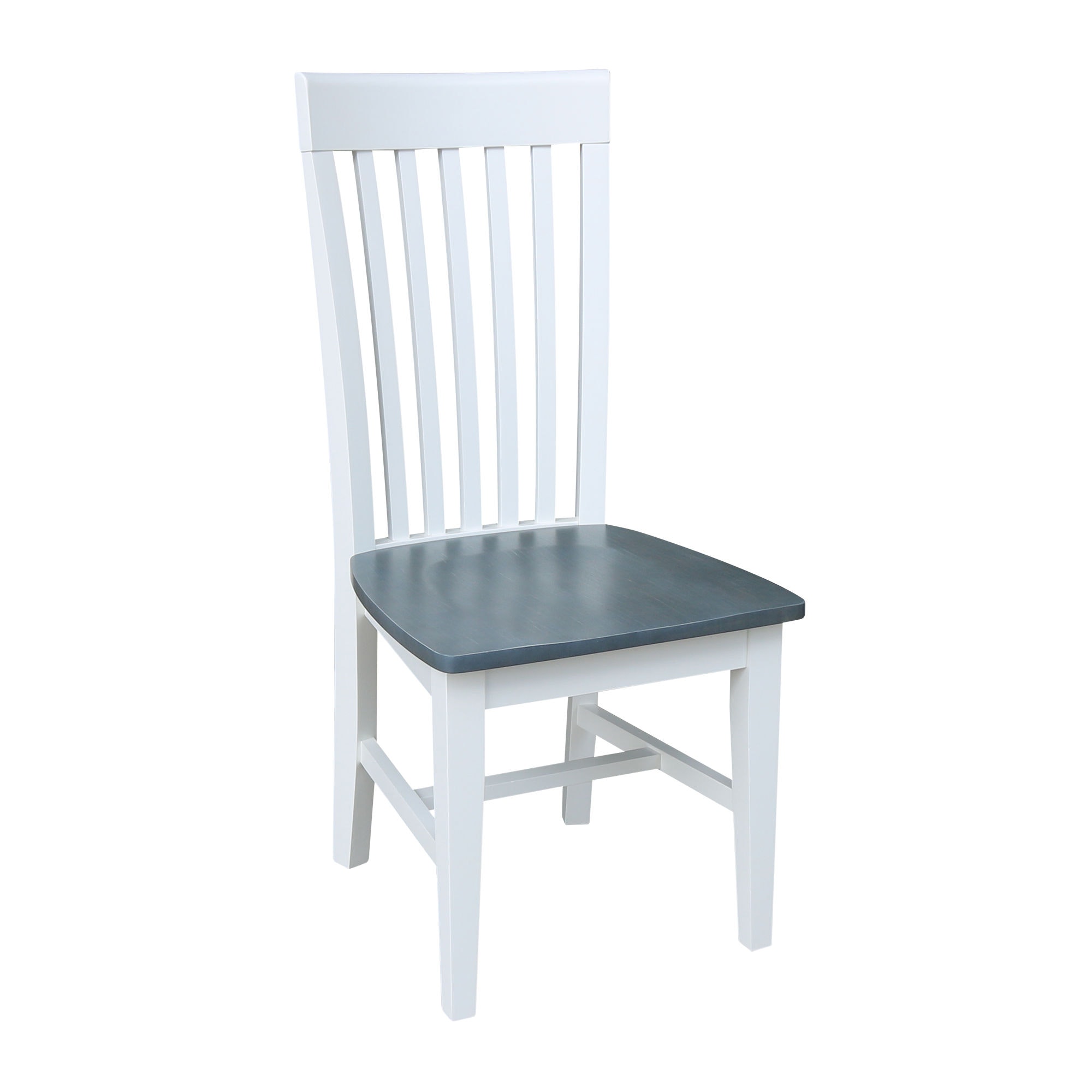 John Thomas Tall Mission Chair in Heather Gray & White C05-465B