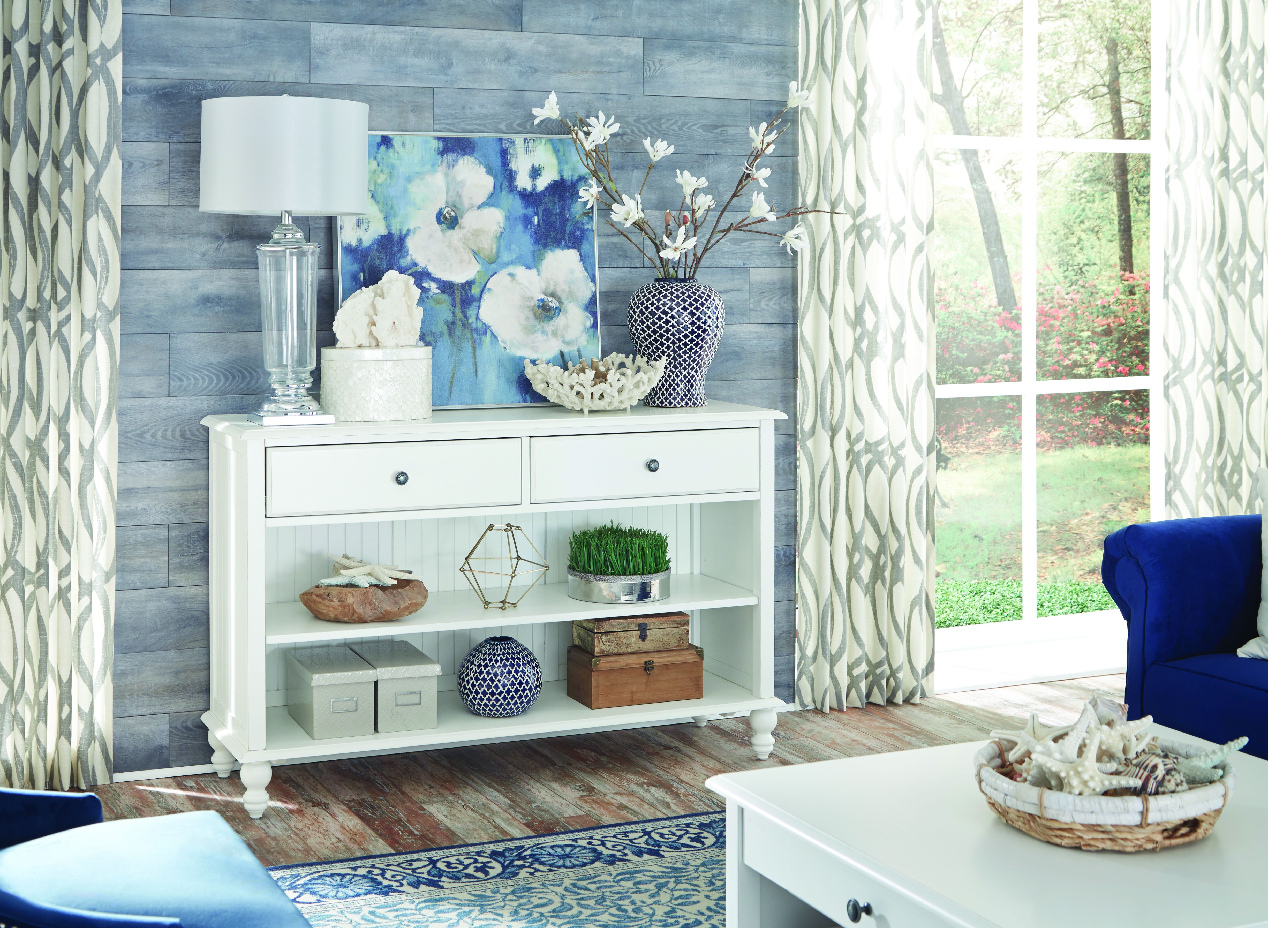 John Thomas Console Table  in Beach White OT07-202SB