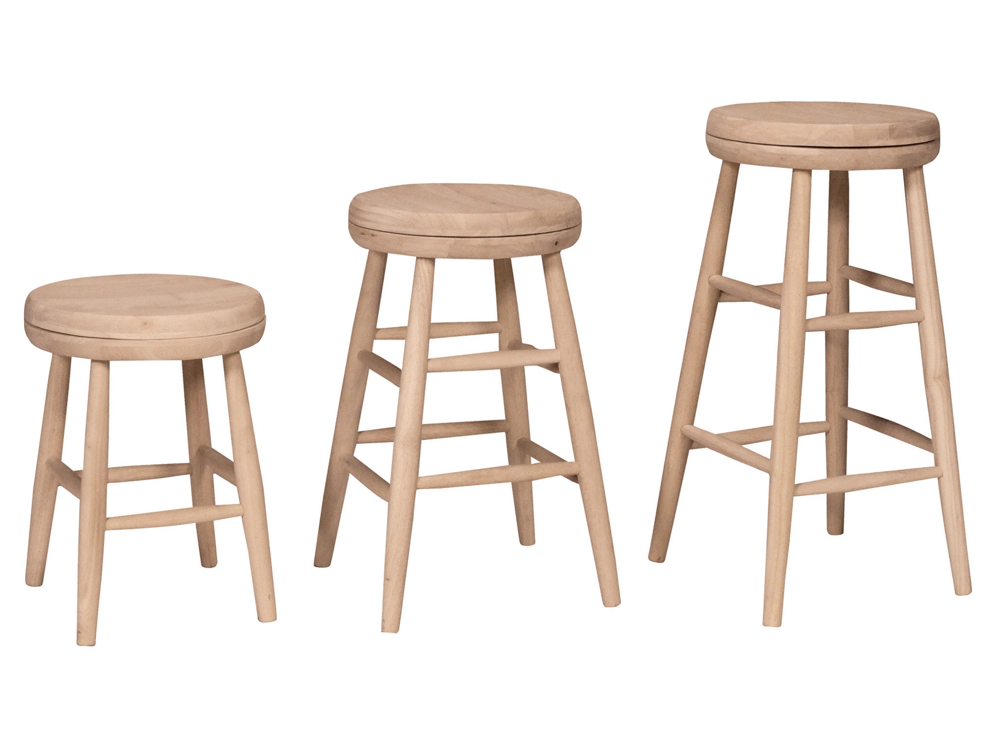 John Thomas Scoop Seat Swivel Stools S-824SW