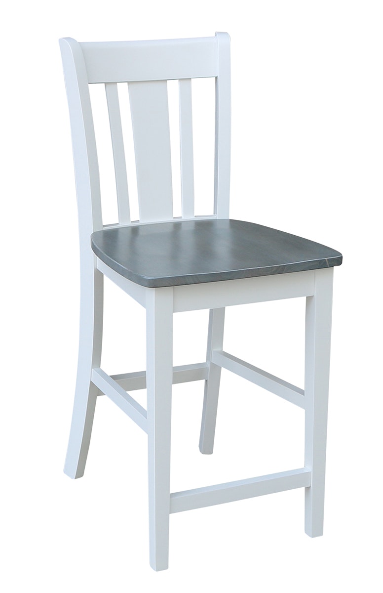 John Thomas San Remo Stool in White Grey S05-102B
