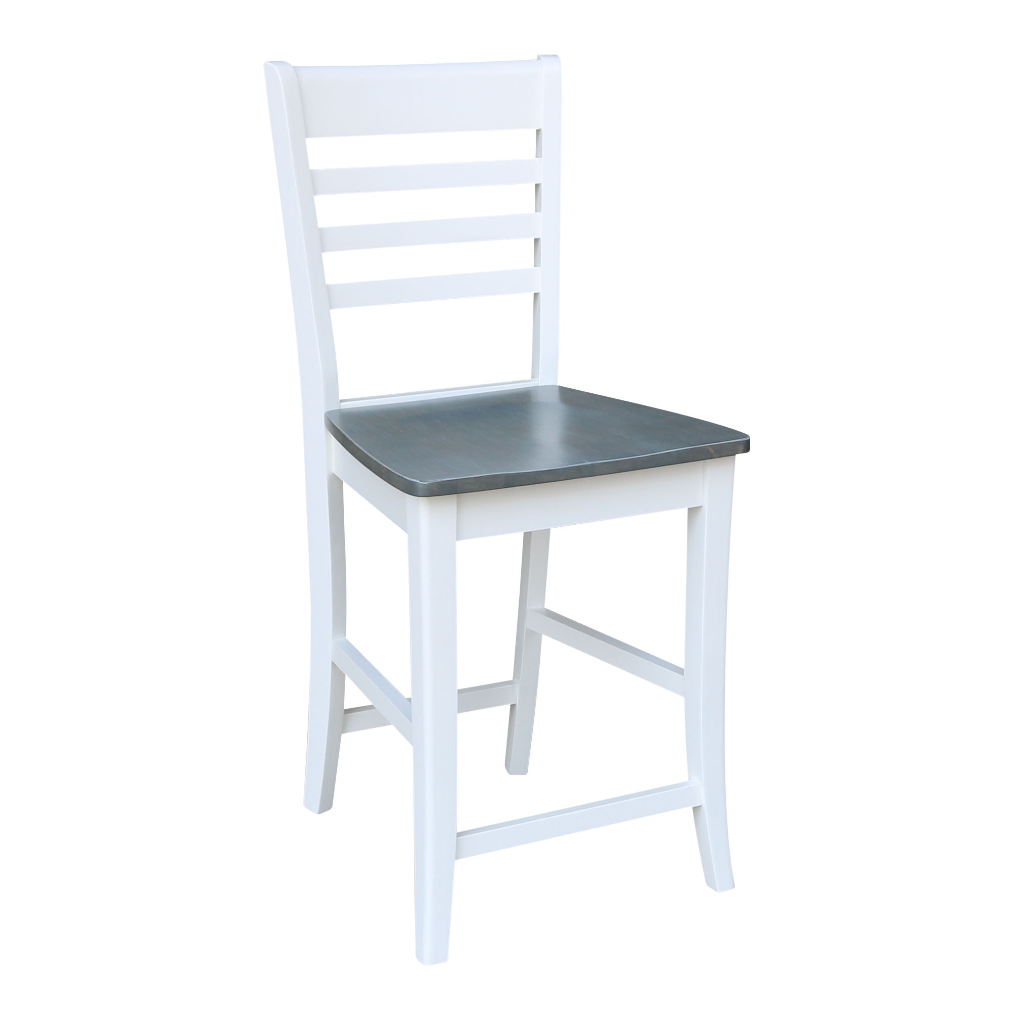 John Thomas Roma Stool in Heather Gray & White S05-3102B