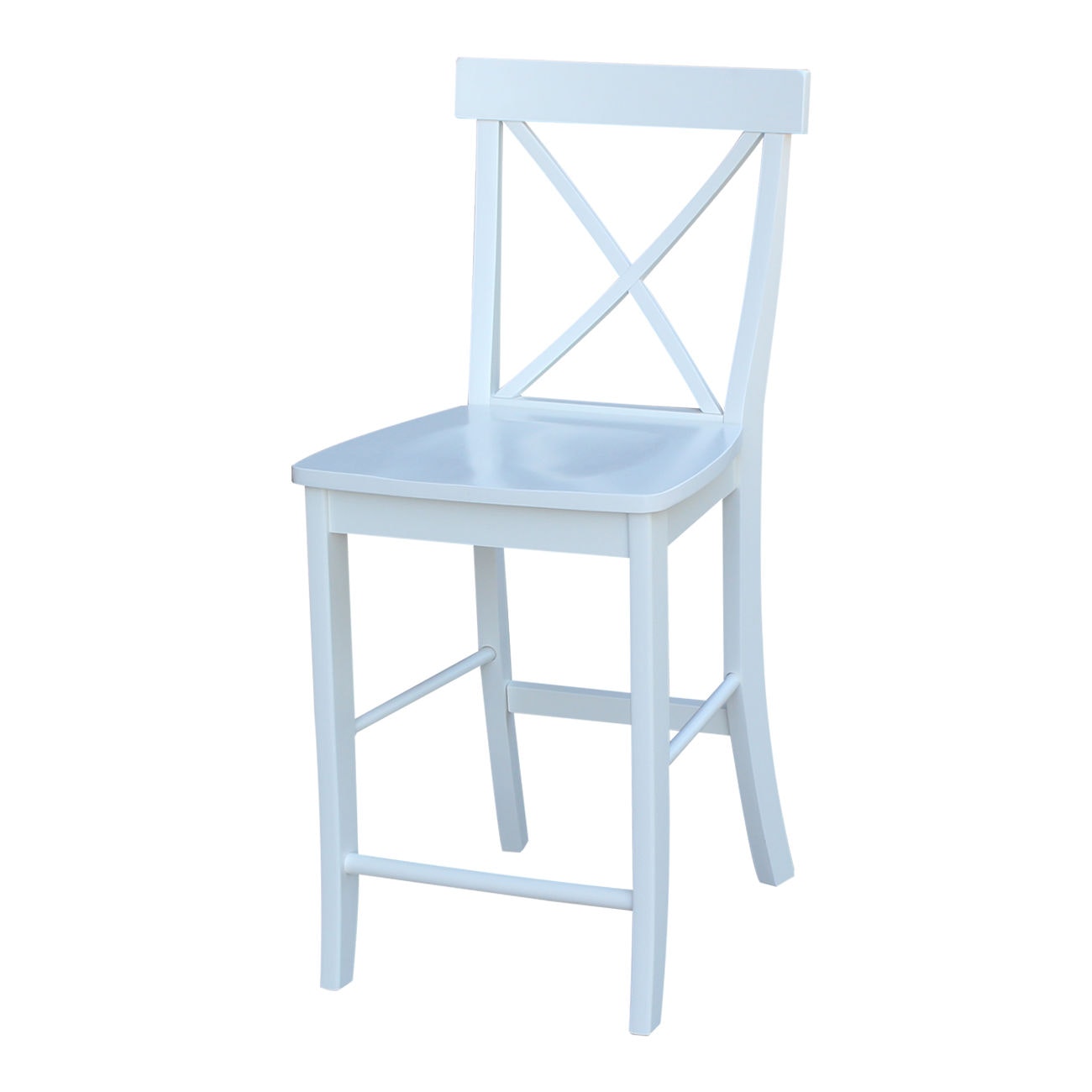 John Thomas X-Back Stool in Pure White S08-6132B