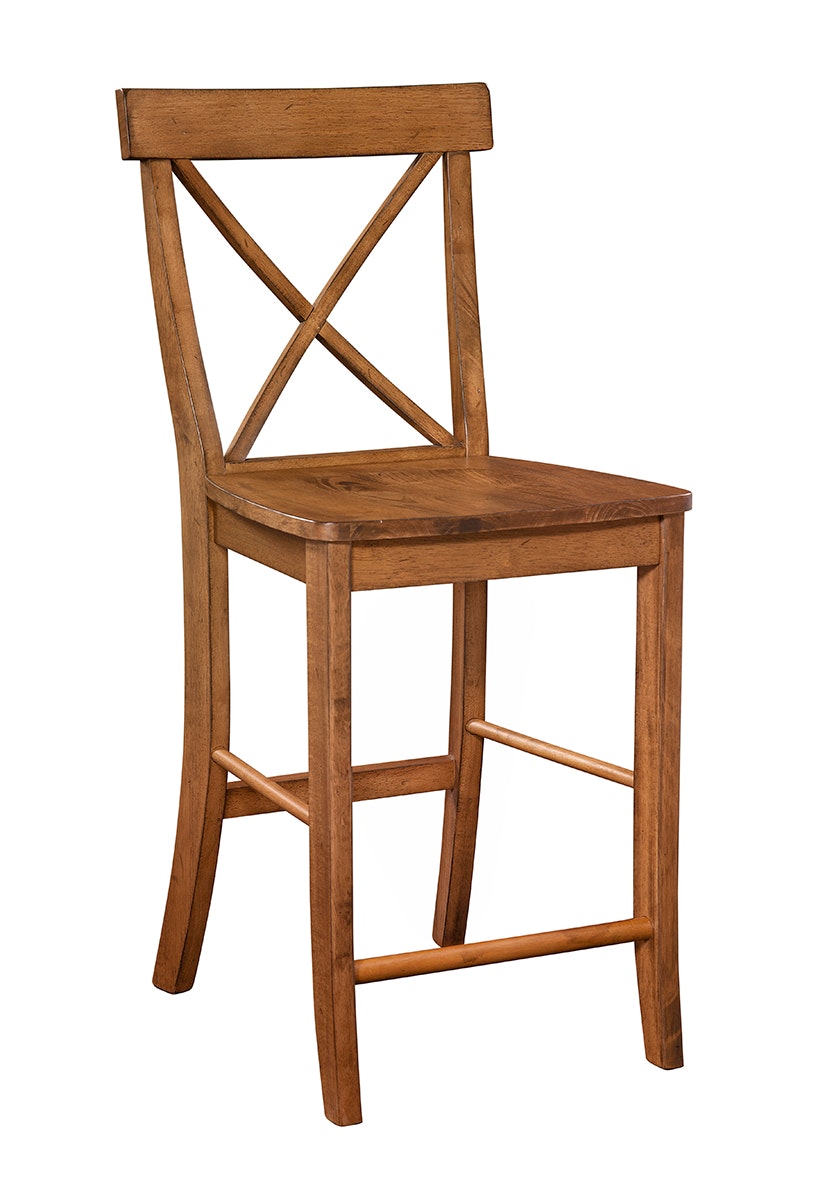 John Thomas X-Back Stool in Bourbon Oak S42-6132B