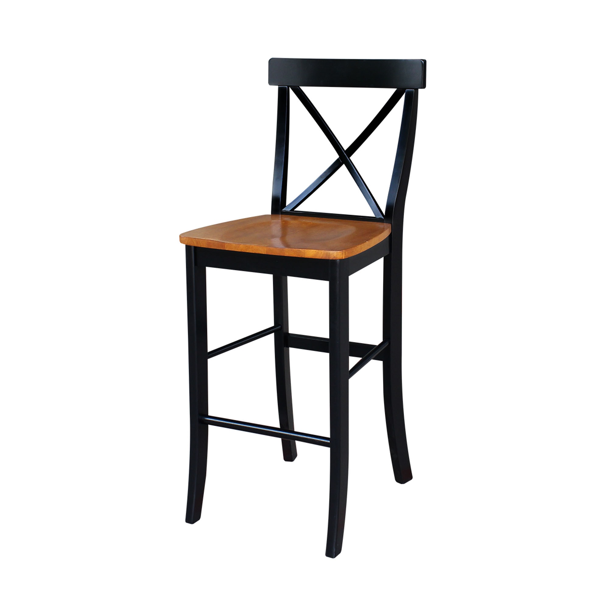 John Thomas X-Back Stool in  Black & Cherry S57-6133B