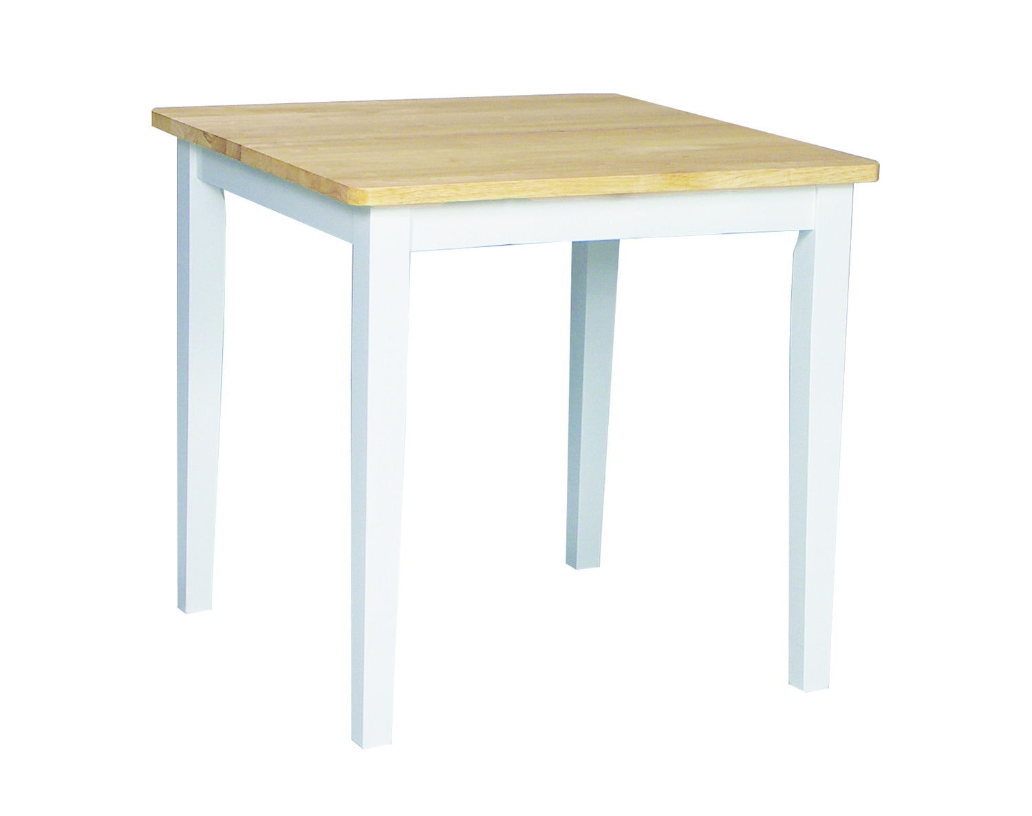 John Thomas Square Table in White/Natural T02-3030