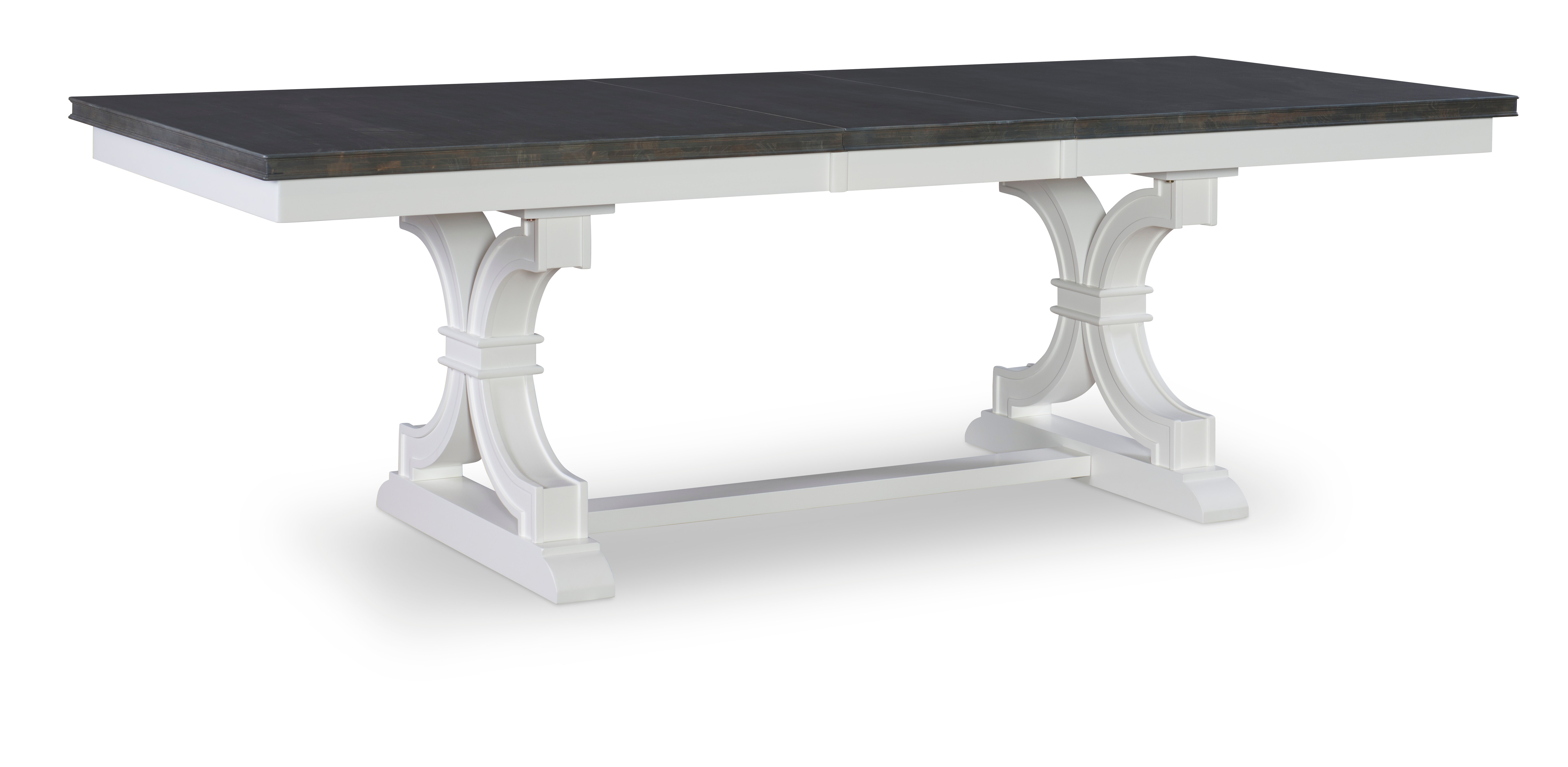 John Thomas Extension Table in Heather Gray & White T05-4078XA / T08-4078XB