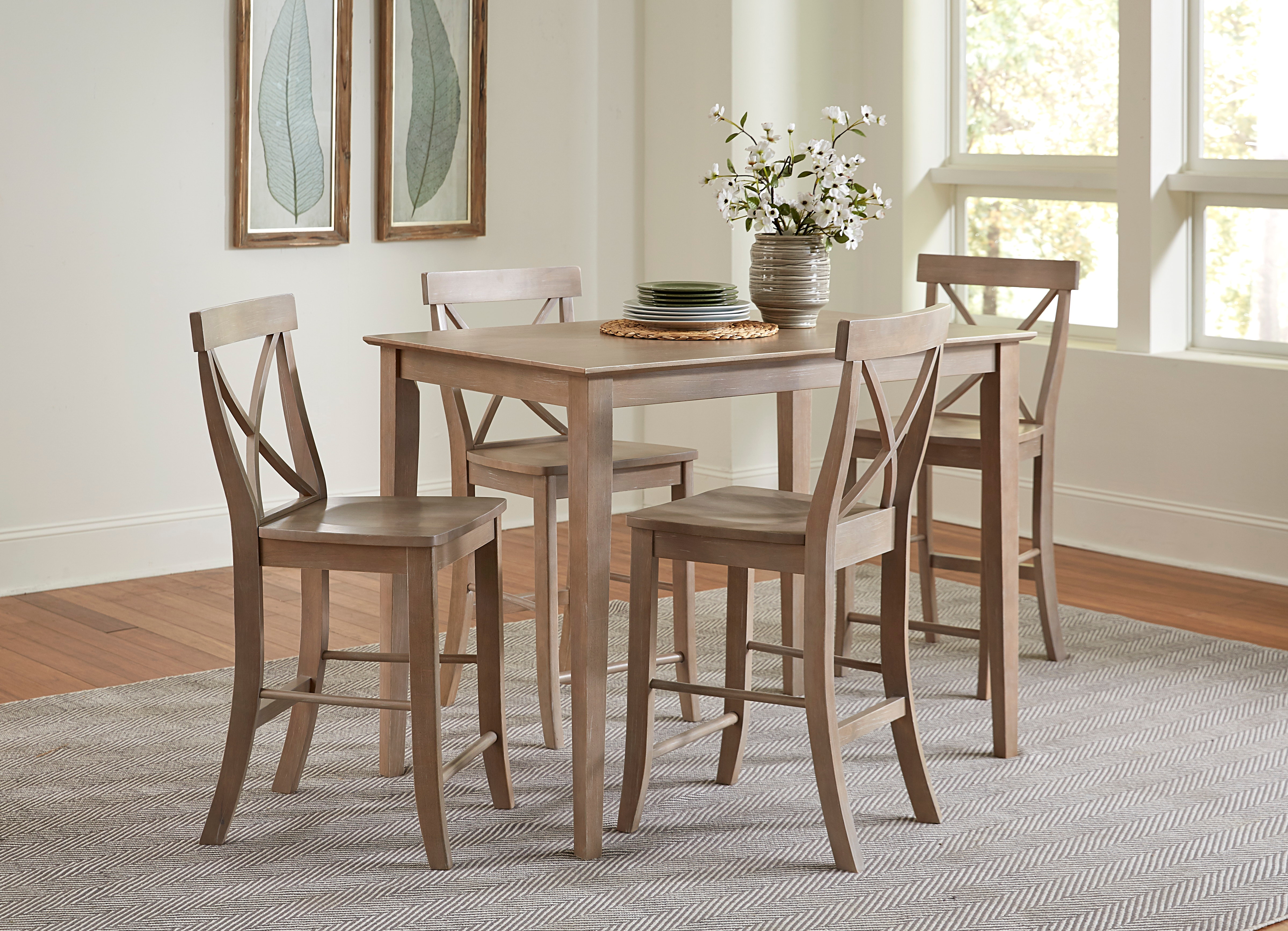 John Thomas X-Back Stool in Taupe Gray S09-6132B