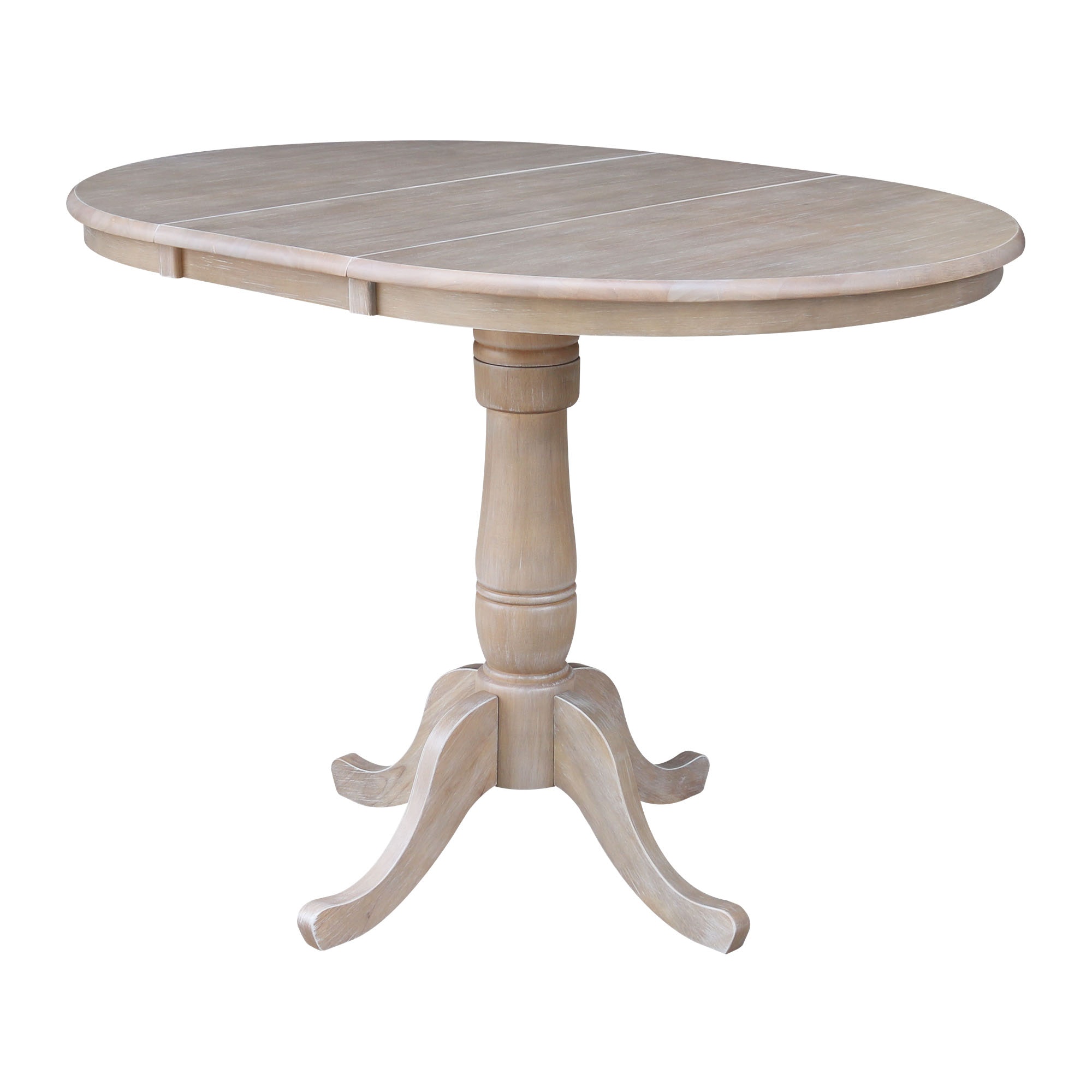 John Thomas Round Extension Table in Taupe Gray T09-36RXT/T09-30B/T09-6B