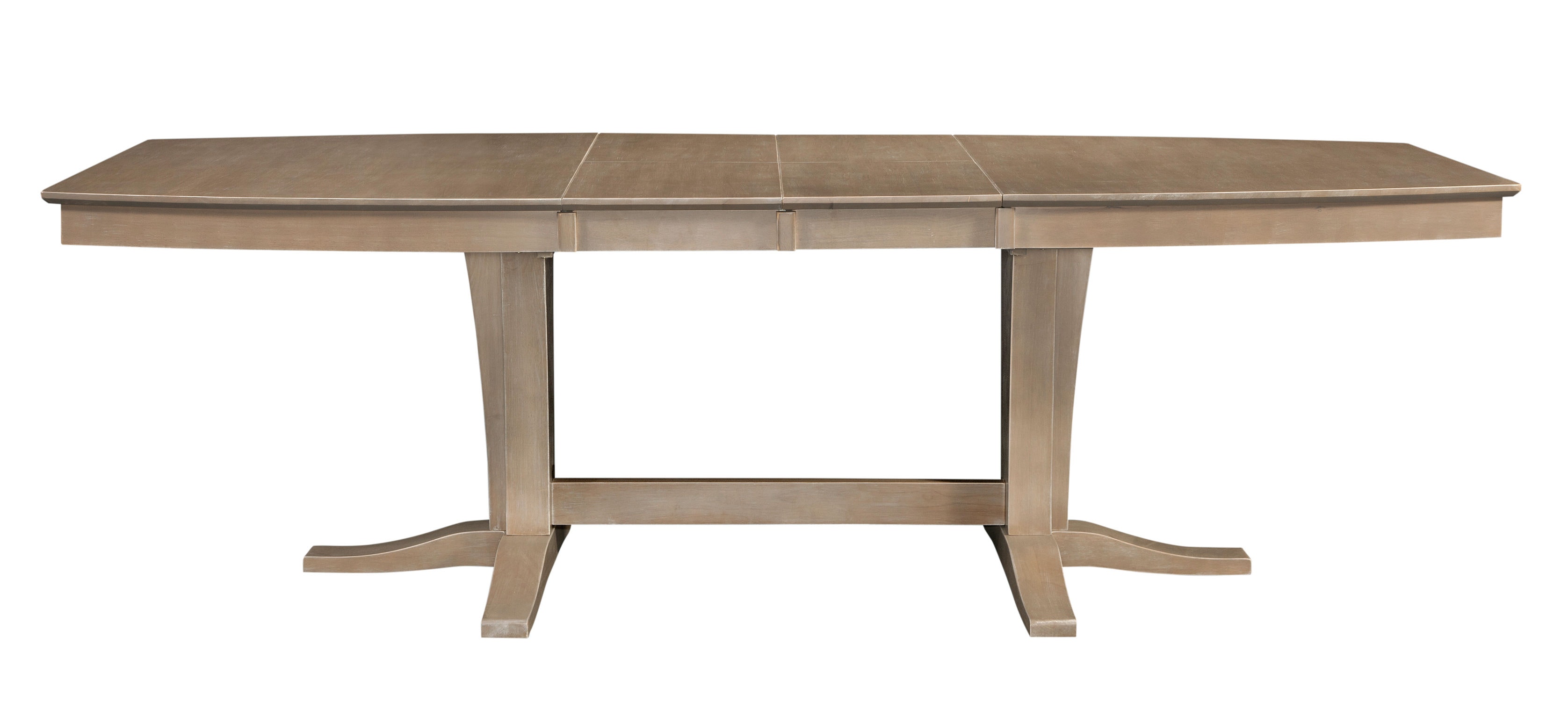 John Thomas Milano Double Pedestal Extension Table in Taupe Gray T09-4096XXT / T09-4096XXB