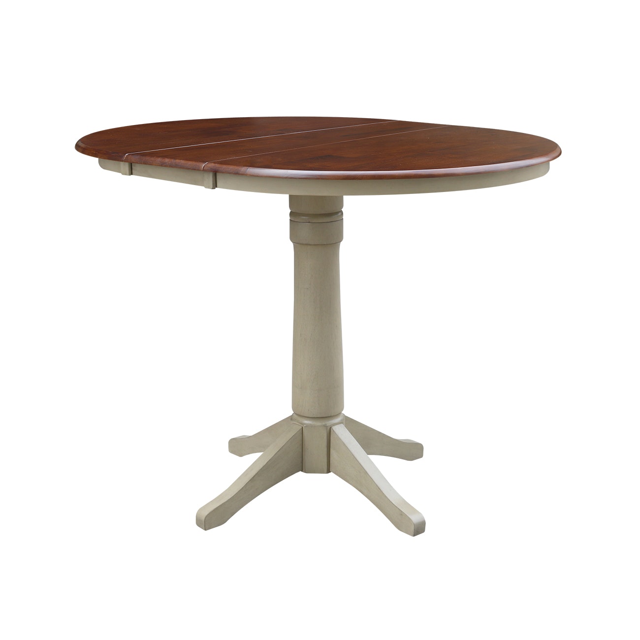John Thomas Round Extension Table in espresso/Almond T12-36RXT/T121-27B/T121-6B