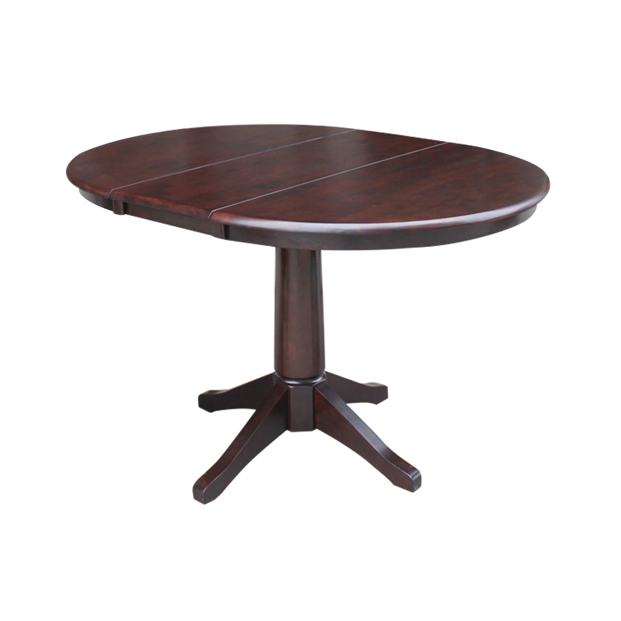 John Thomas Round Extension Table in Rich Mocha T15-36RXT/T15-27B