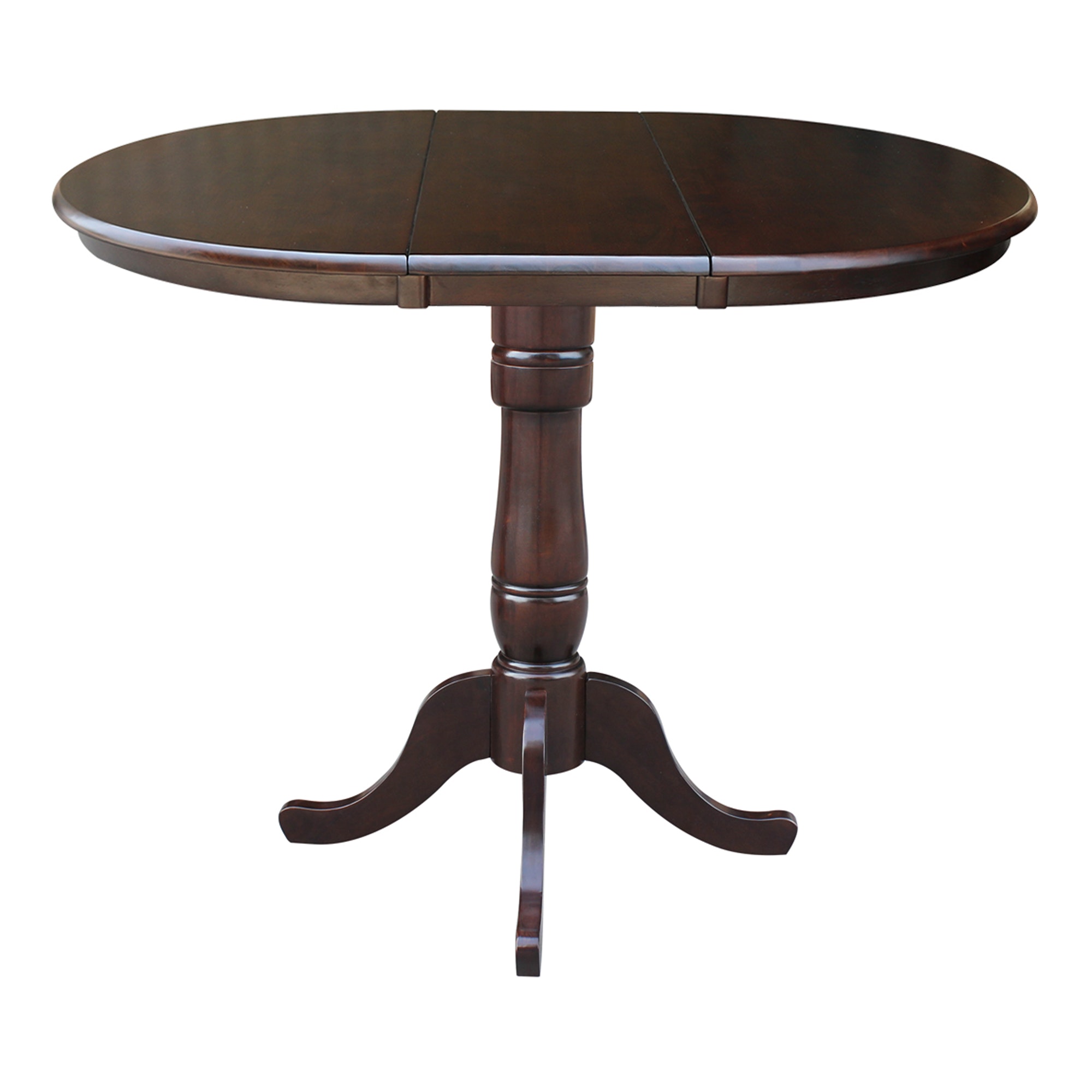 John Thomas Round Extension Table in Rich Mocha T15-36RXT/T15-30B/T15-6B