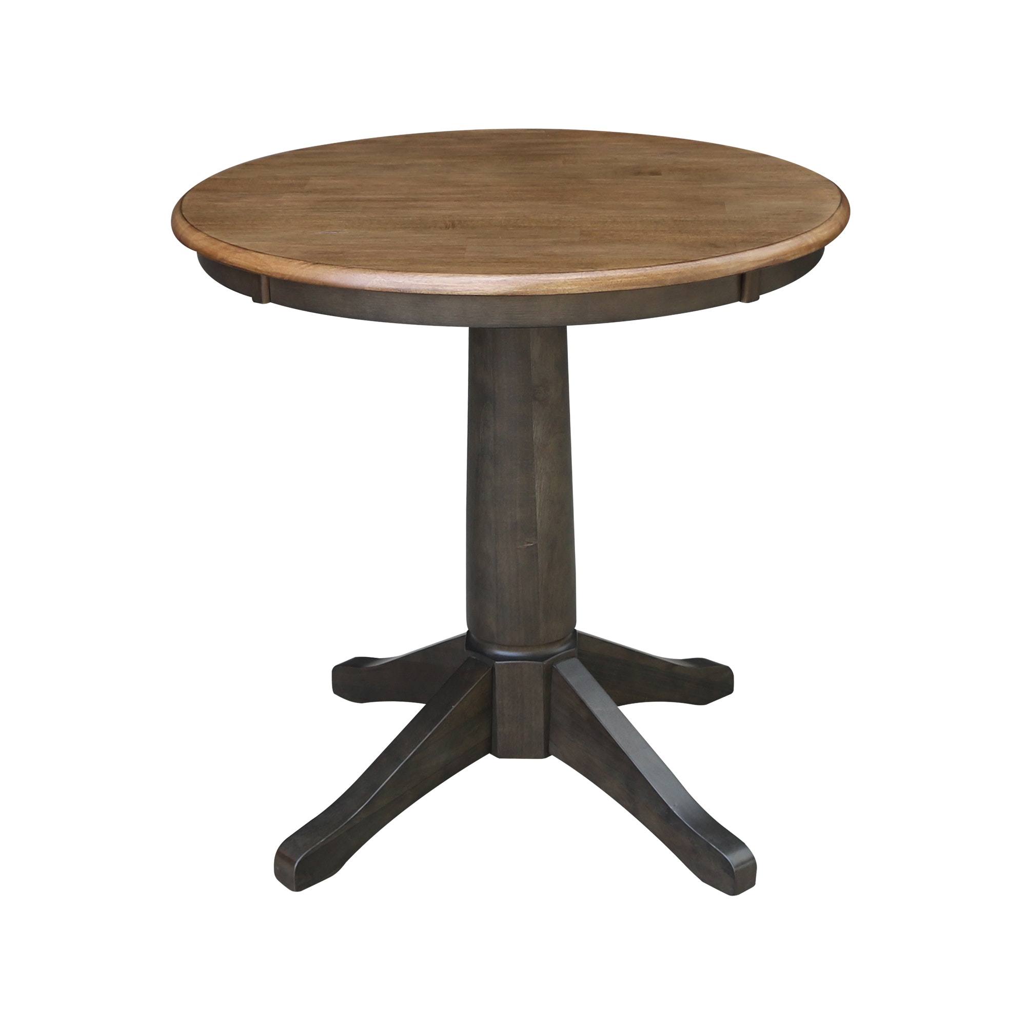 John Thomas 30" Pedestal Table in Hickory/Coal T45-30RT/T145-27B