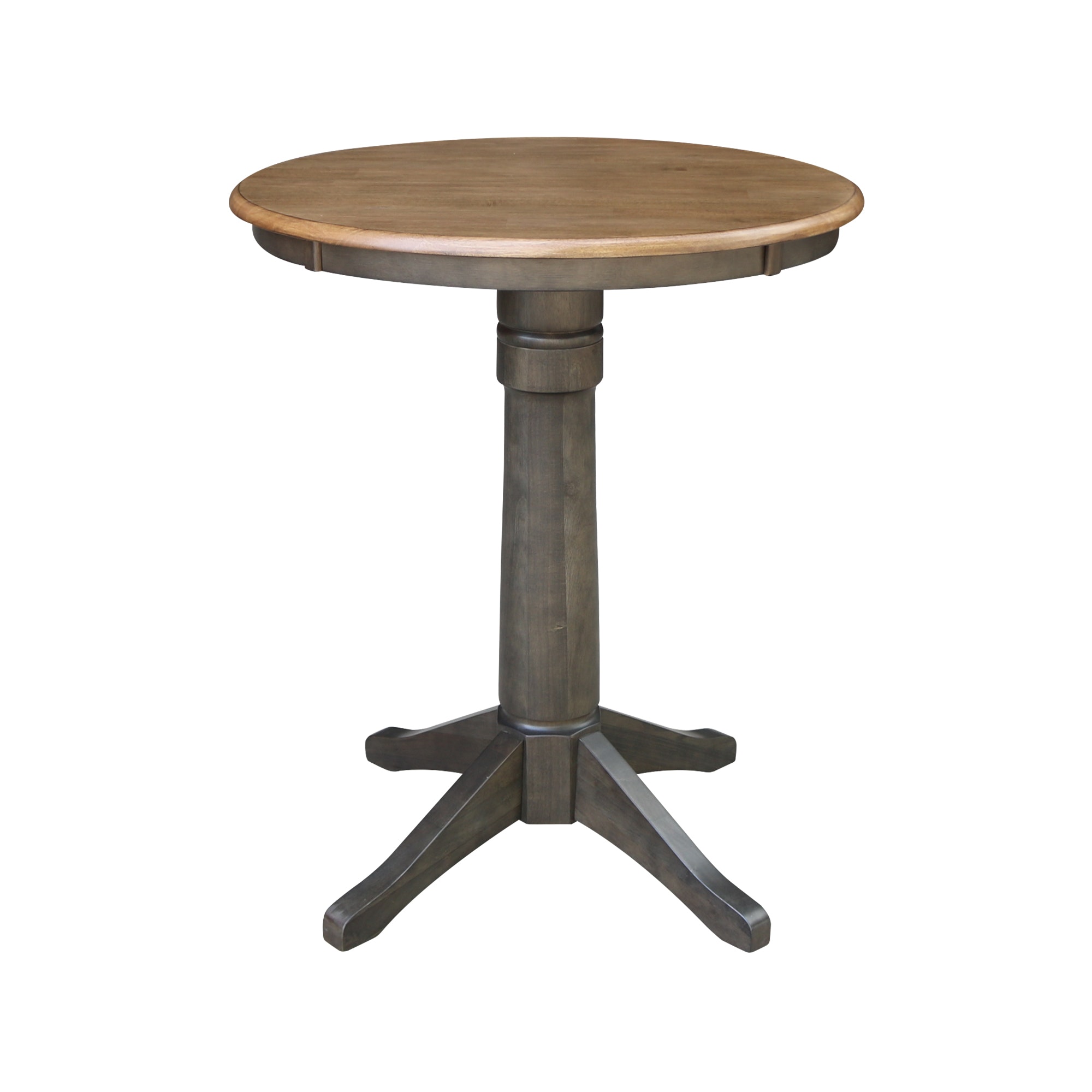 John Thomas 30" Pedestal Table in Hickory/Coal T45-30RT/T145-27B/T145-6B