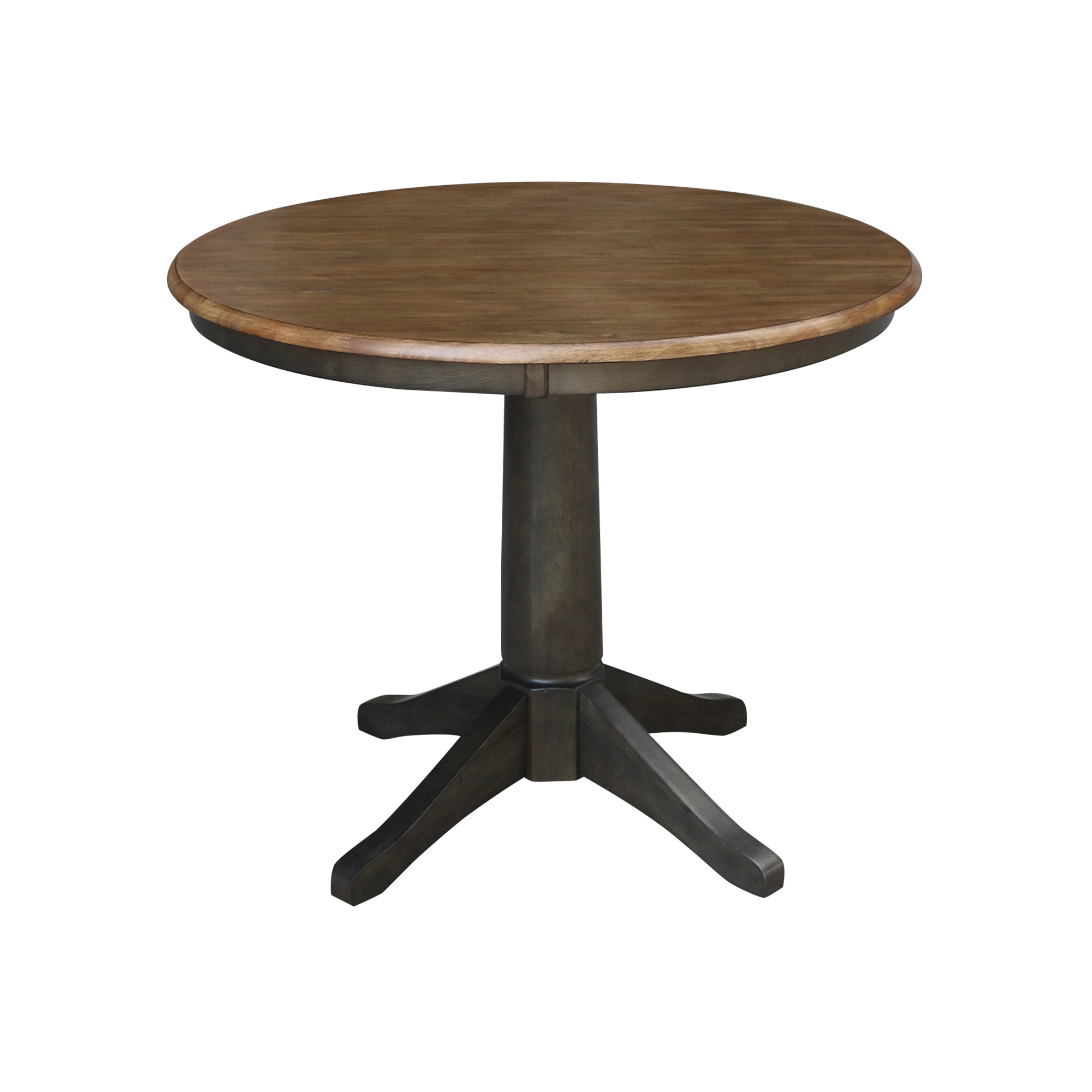 John Thomas 36" Pedestal Table in Hickory / Coal T45-36RT/T145-27B