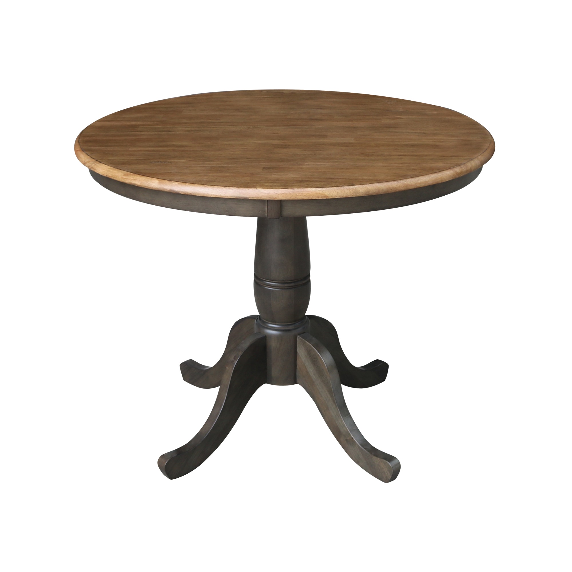 John Thomas 36" Pedestal Table in Hickory / Coal T45-36RT/T145-30B