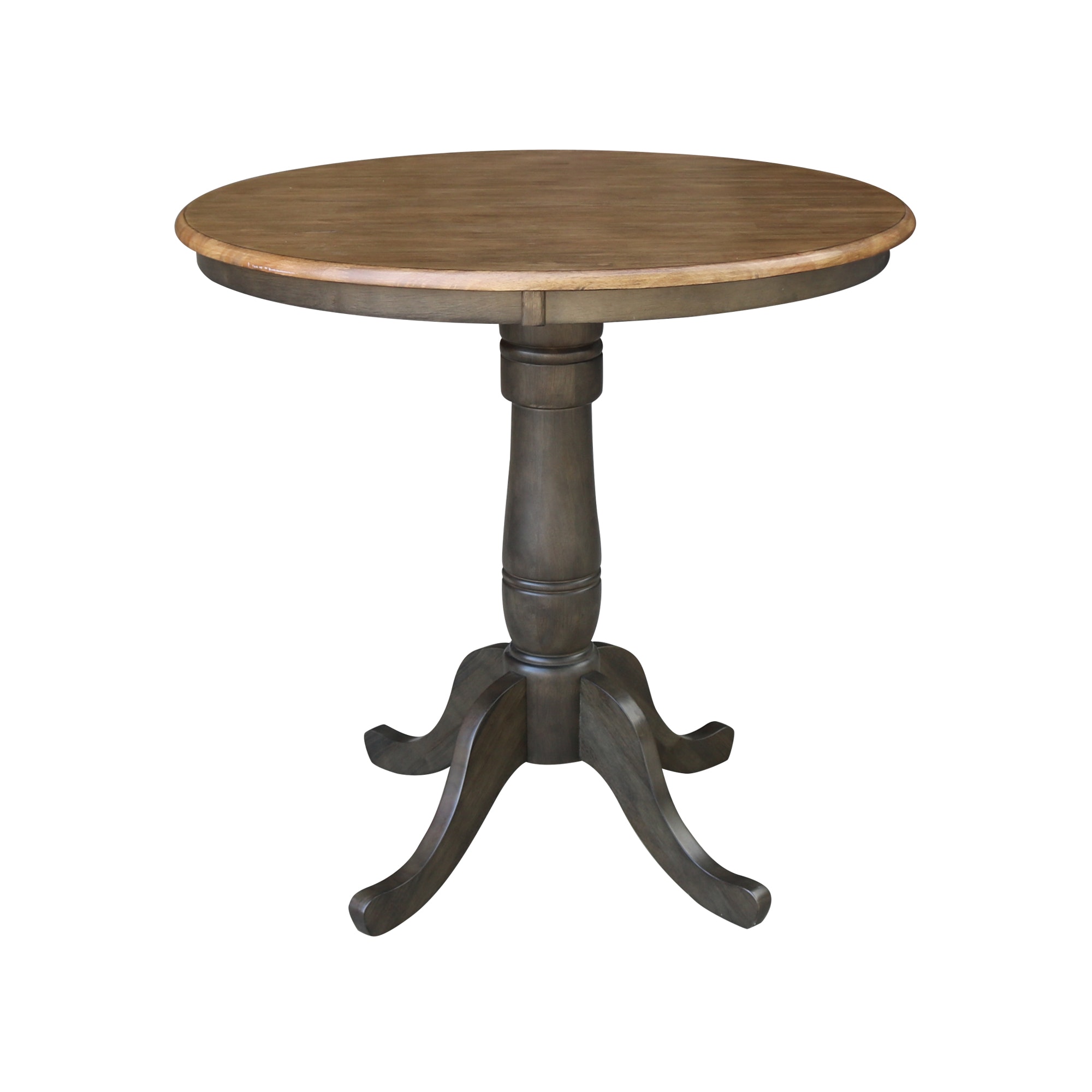 John Thomas 36" Pedestal Table in Hickory / Coal T45-36RT/T145-30B/T145-6B