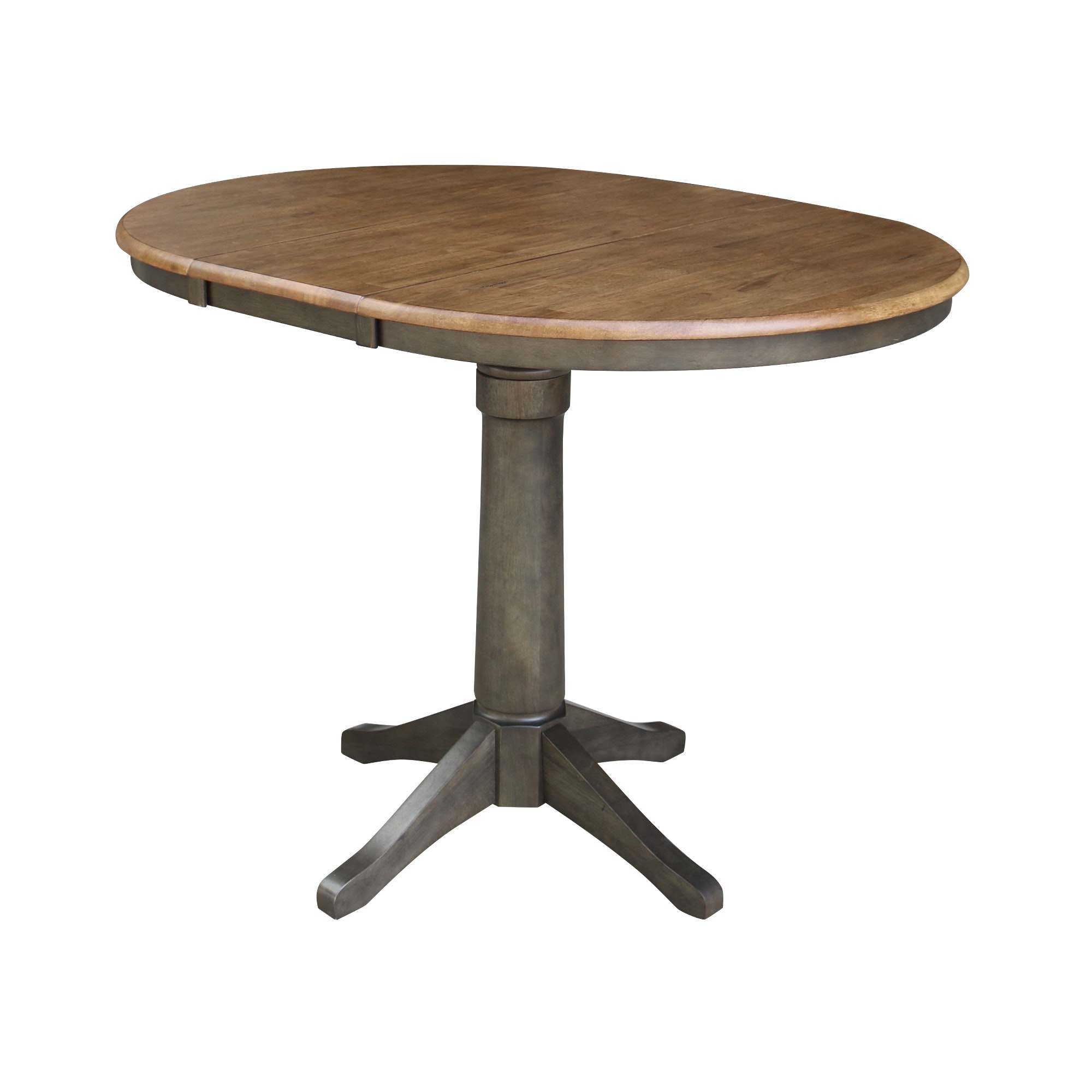 John Thomas Round Extension Table in Hickory/Coal T45-36RXT/T145-27B/T145-6B