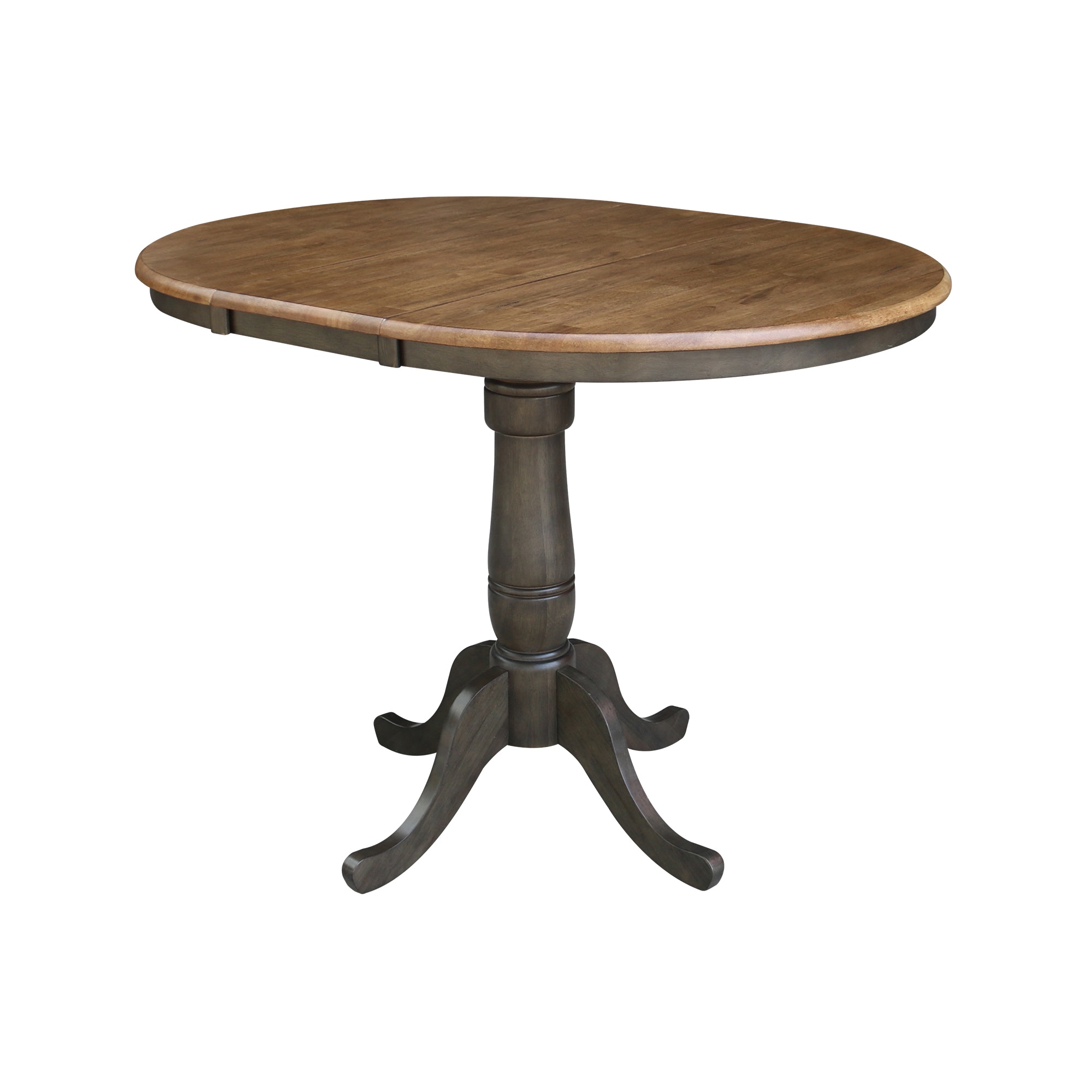 John Thomas Round Extension Table in Hickory/Coal T45-36RXT/T145-30B/T145-6B