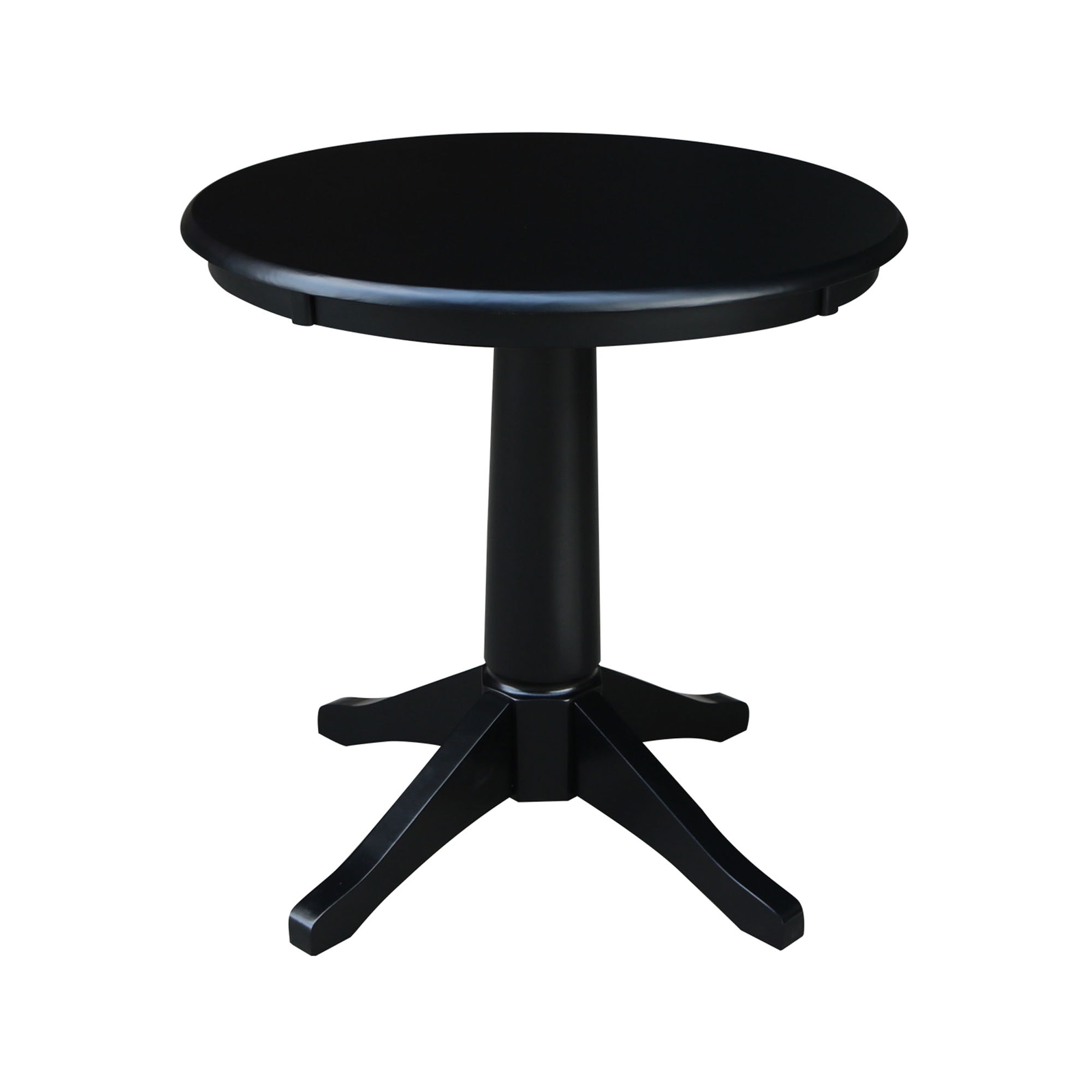 John Thomas 30" Pedestal Table in Black T46-30RT/T46-27B