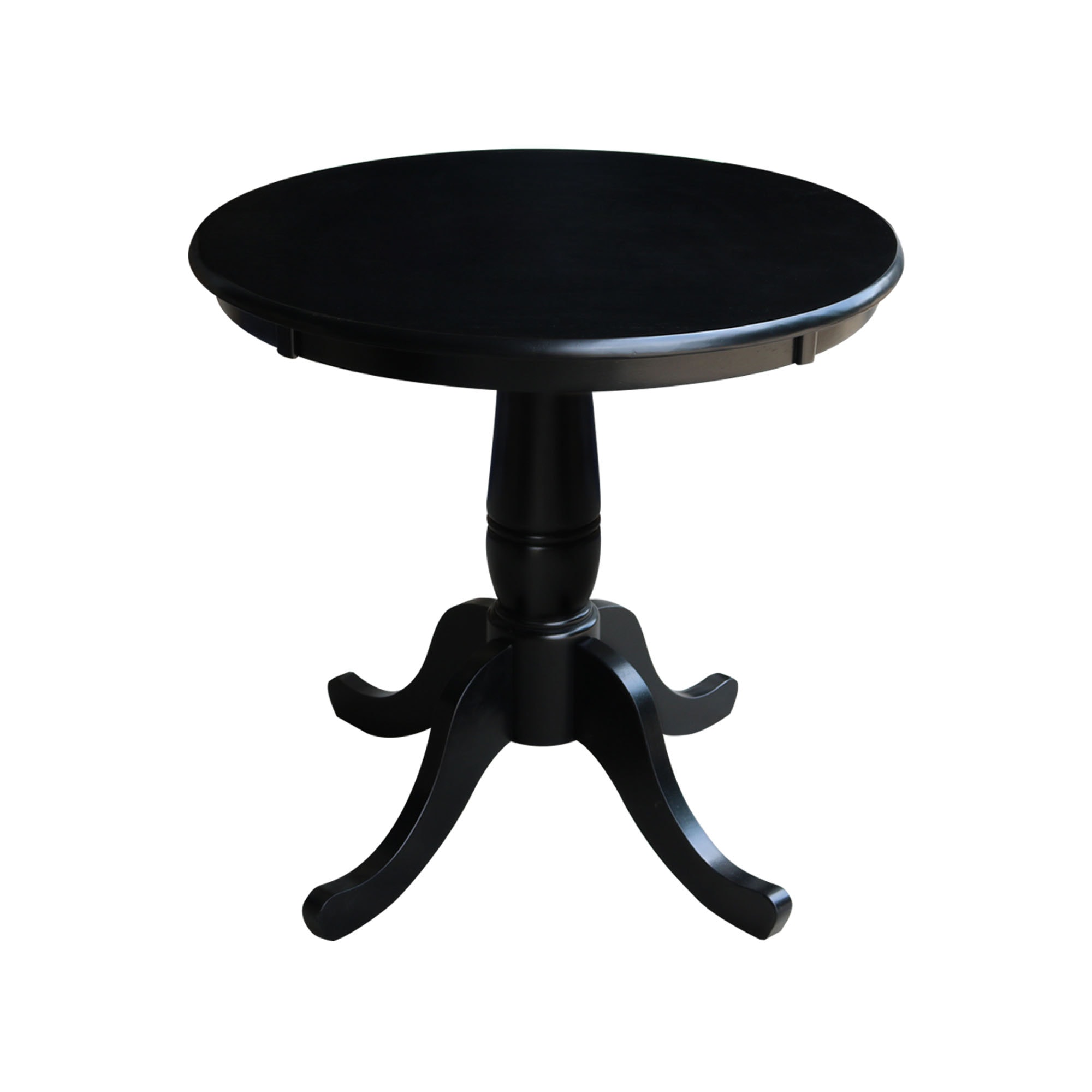 John Thomas 30" Pedestal Table in Black T46-30RT/T46-30B