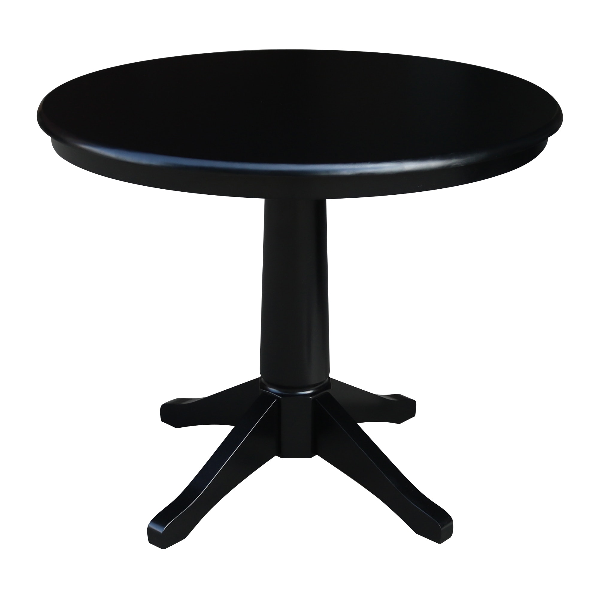 John Thomas 36" Pedestal Table in Black T46-36RT/T46-27B