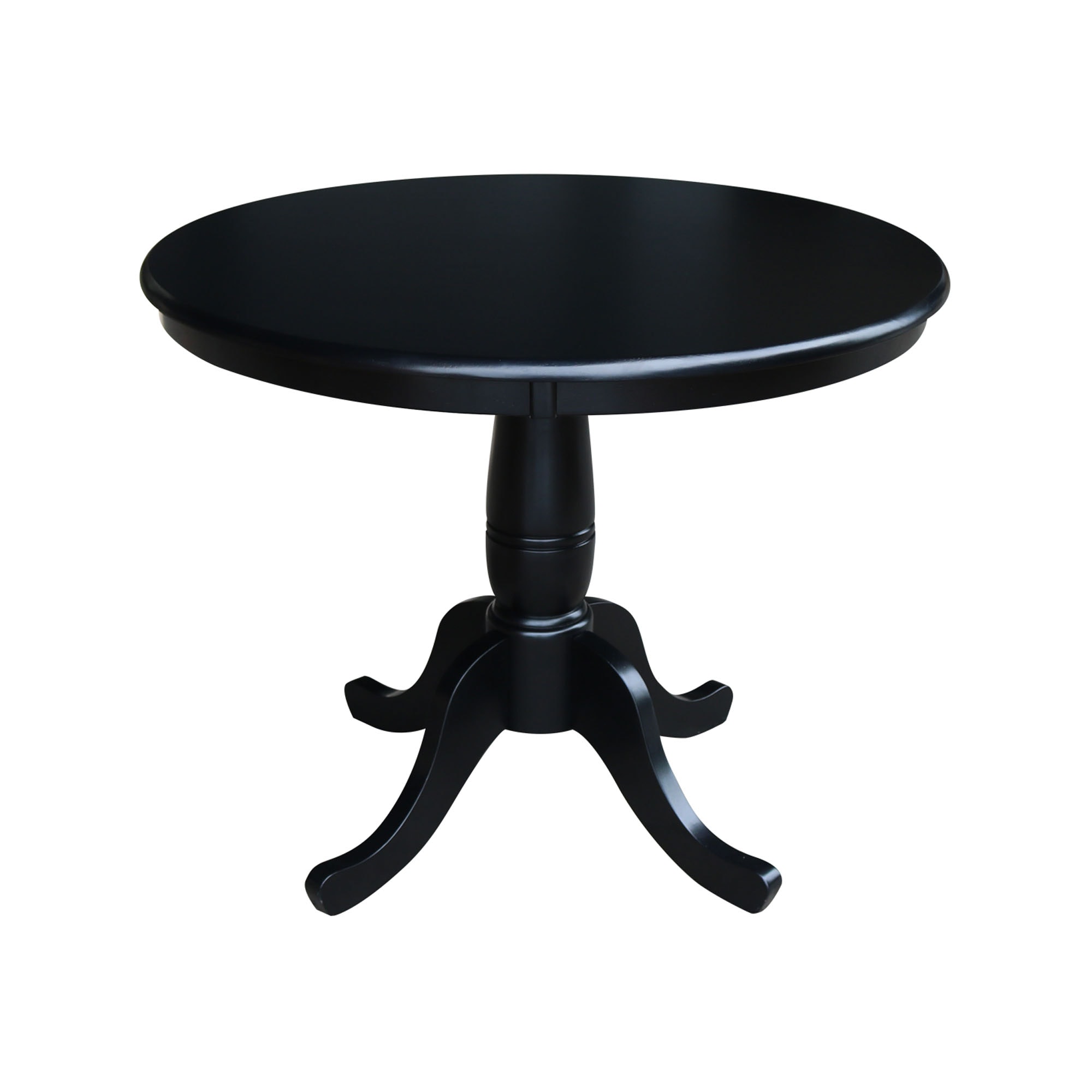 John Thomas 36" Pedestal Table in Black T46-36RT/T46-30B