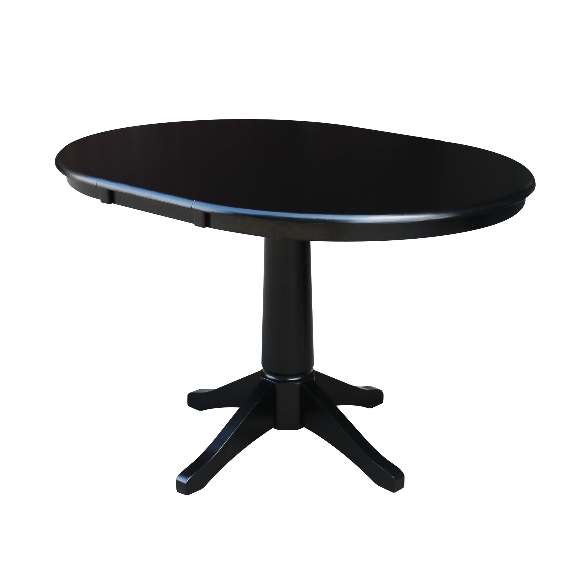John Thomas Round Extension Table in Black T46-36RXT/T46-27B