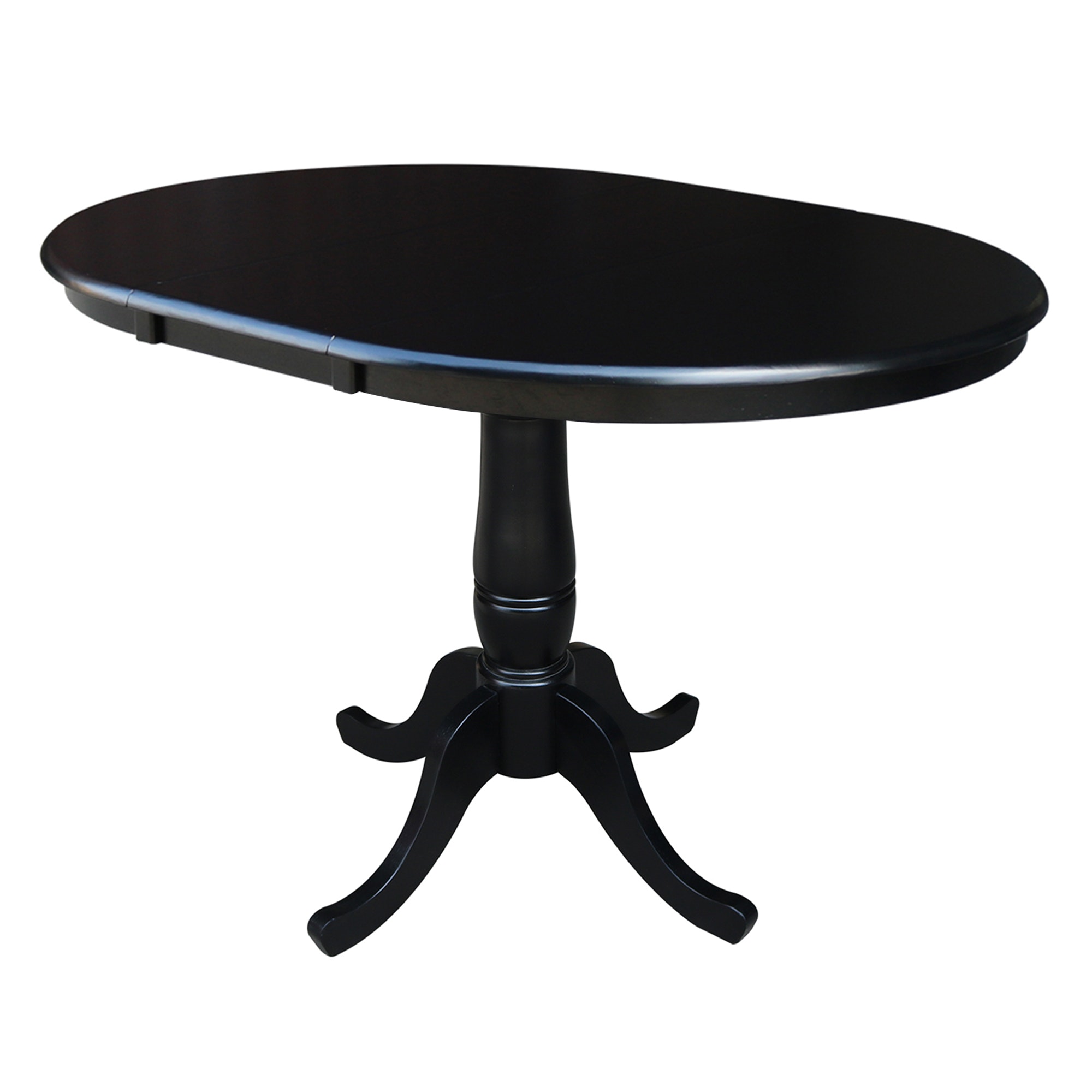 John Thomas Round Extension Table in Black T46-36RXT/T46-30B
