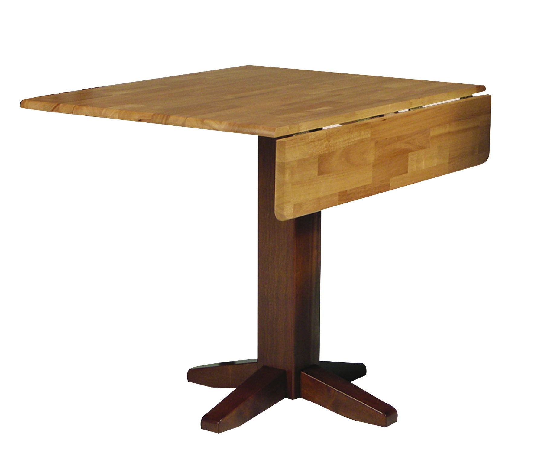 John Thomas Square Dropleaf Pedestal Table in Cinnamon & Espresso T58-36SDP