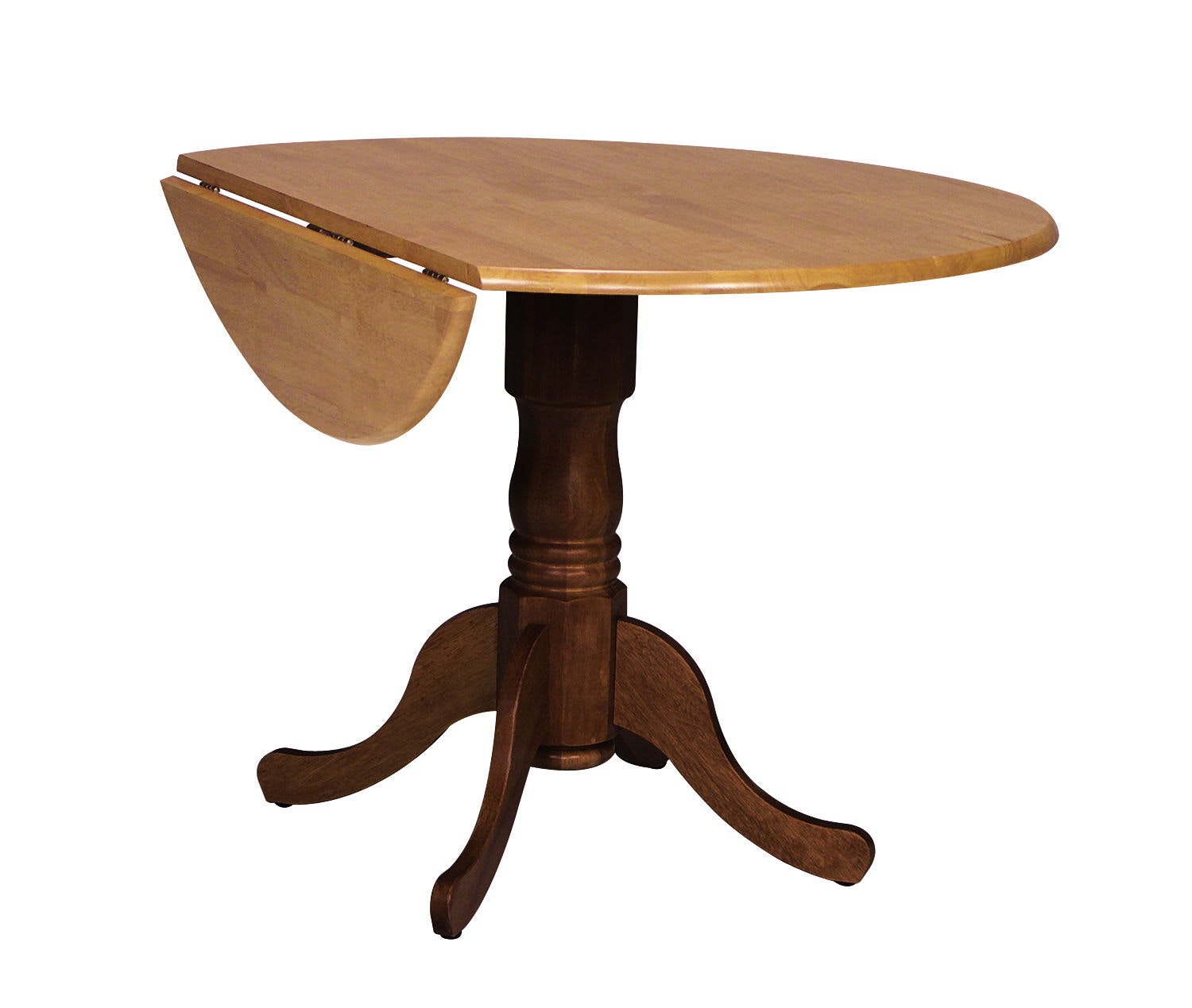 John Thomas Round Dropleaf Pedestal Table in Cinnamon & Espresso T58-42DP
