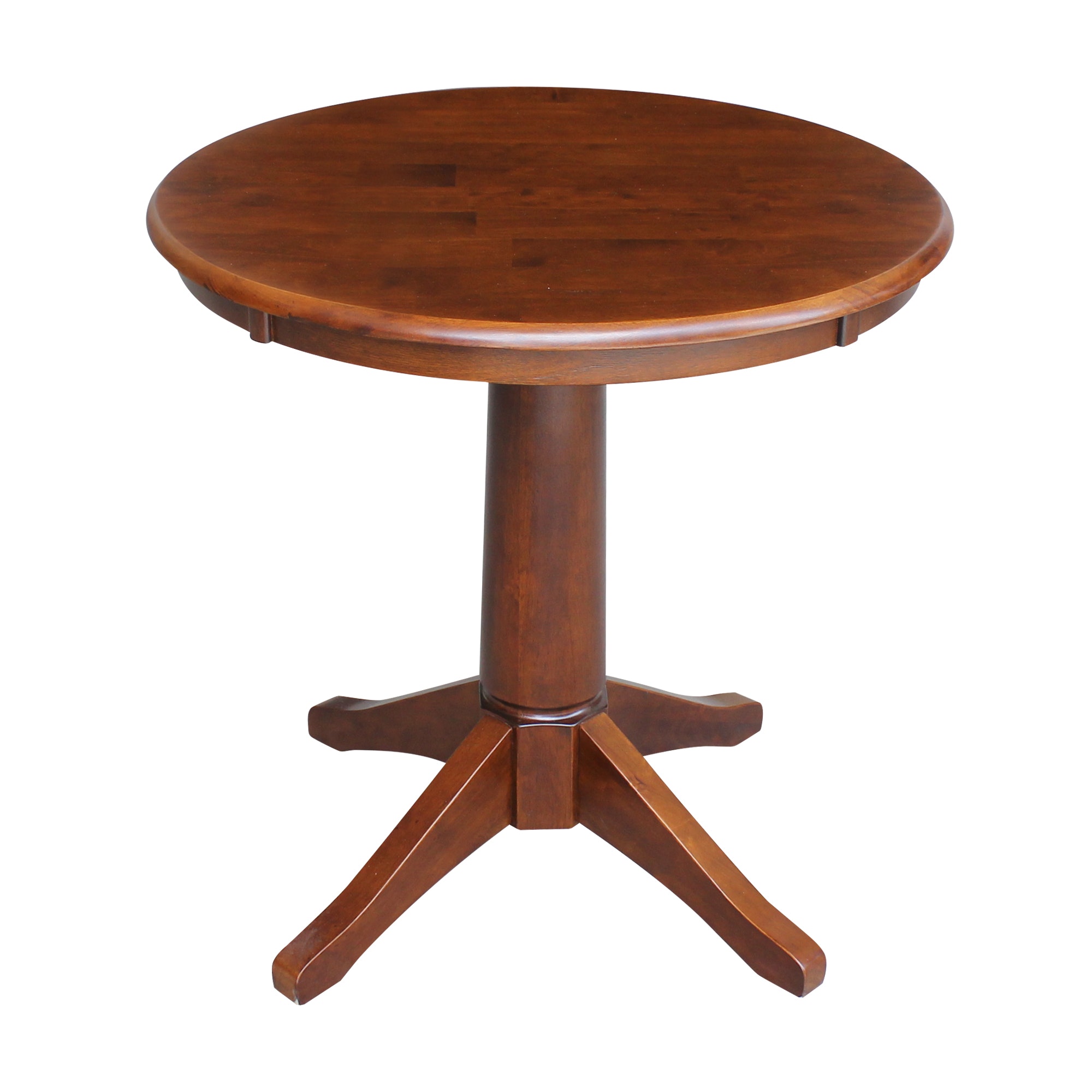 John Thomas 30" Pedestal Table in Espresso T581-30RT/T58-27B