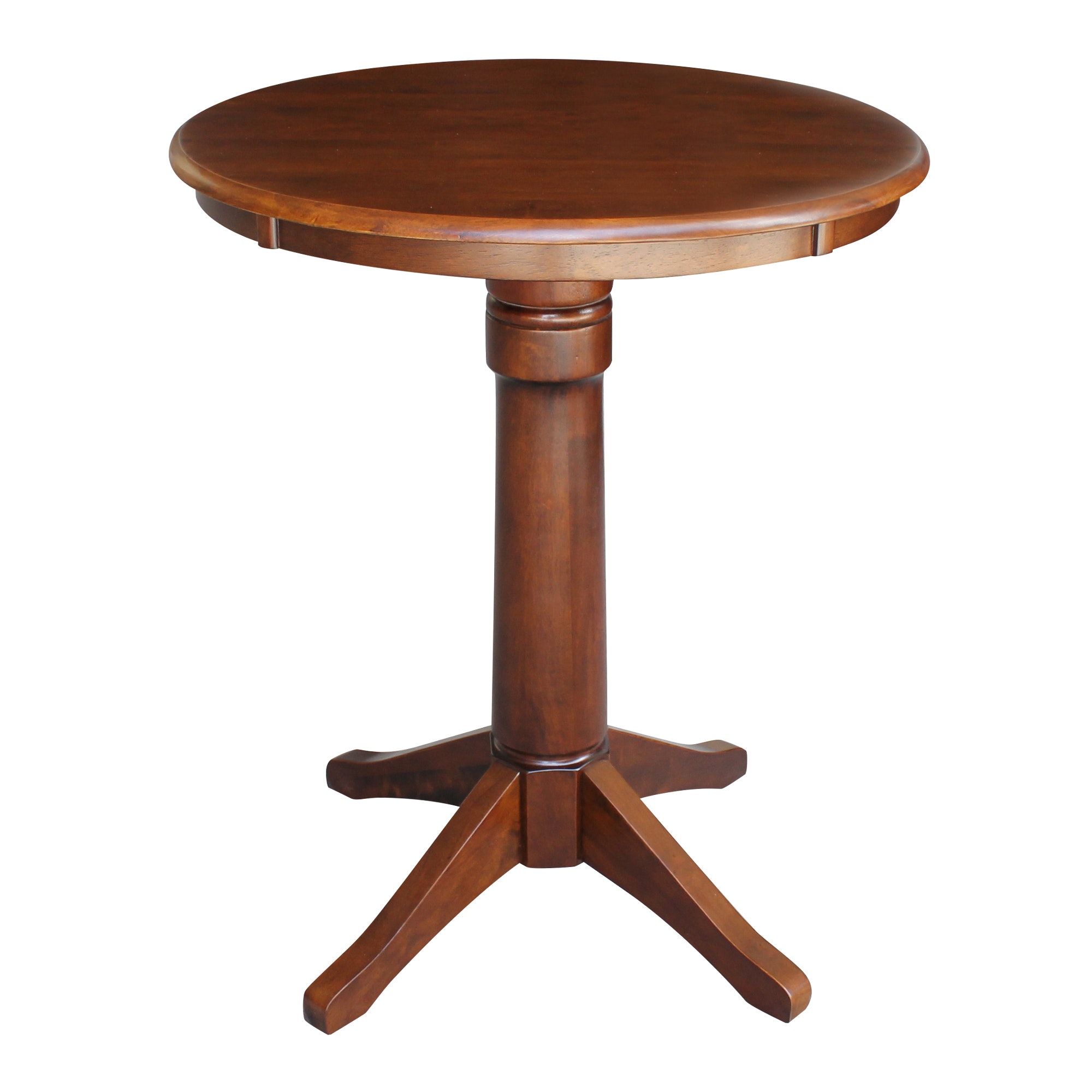 John Thomas 30" Pedestal Table in Espresso T581-30RT/T58-27B/T58-6B