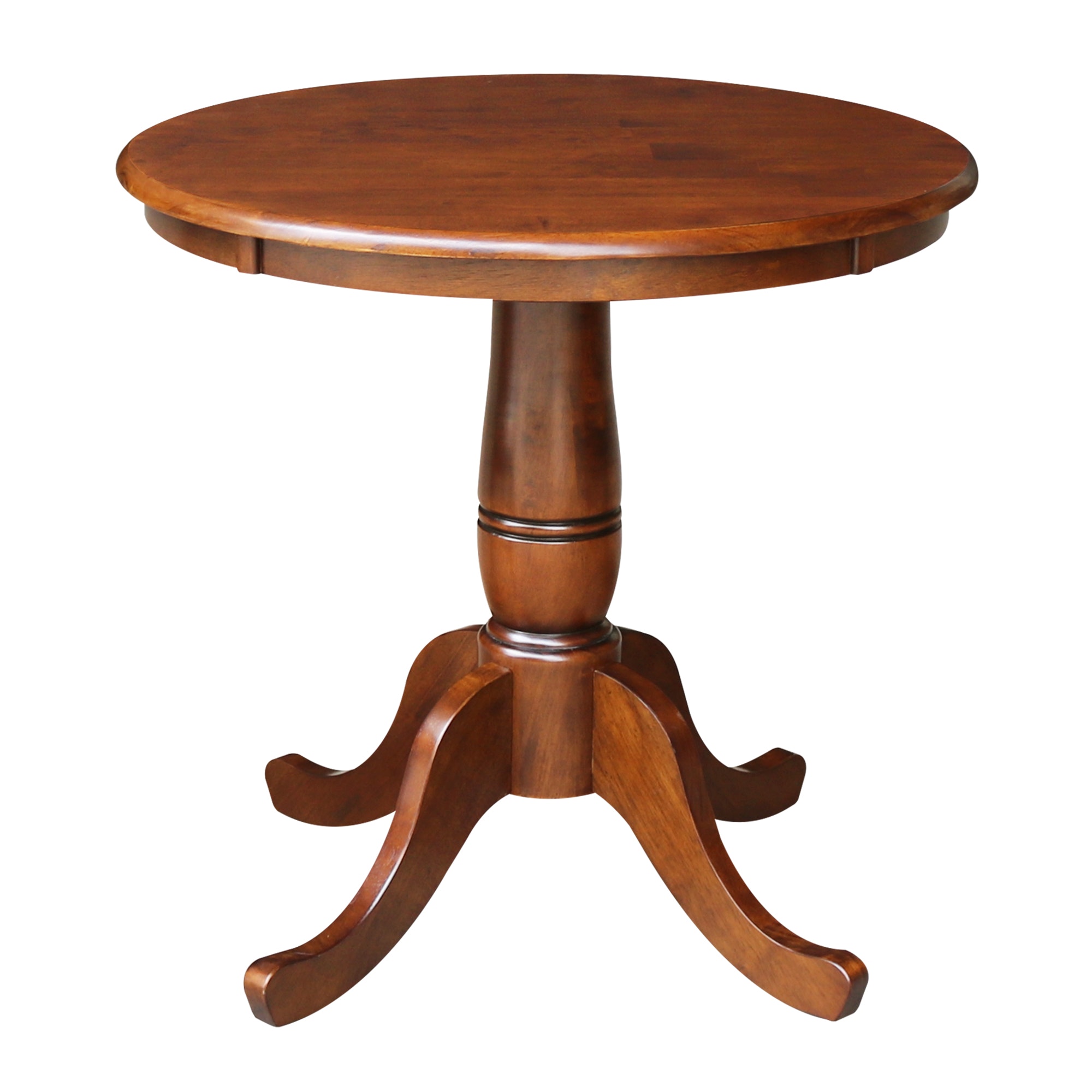 John Thomas 30" Pedestal Table in Espresso T581-30RT/T58-30B